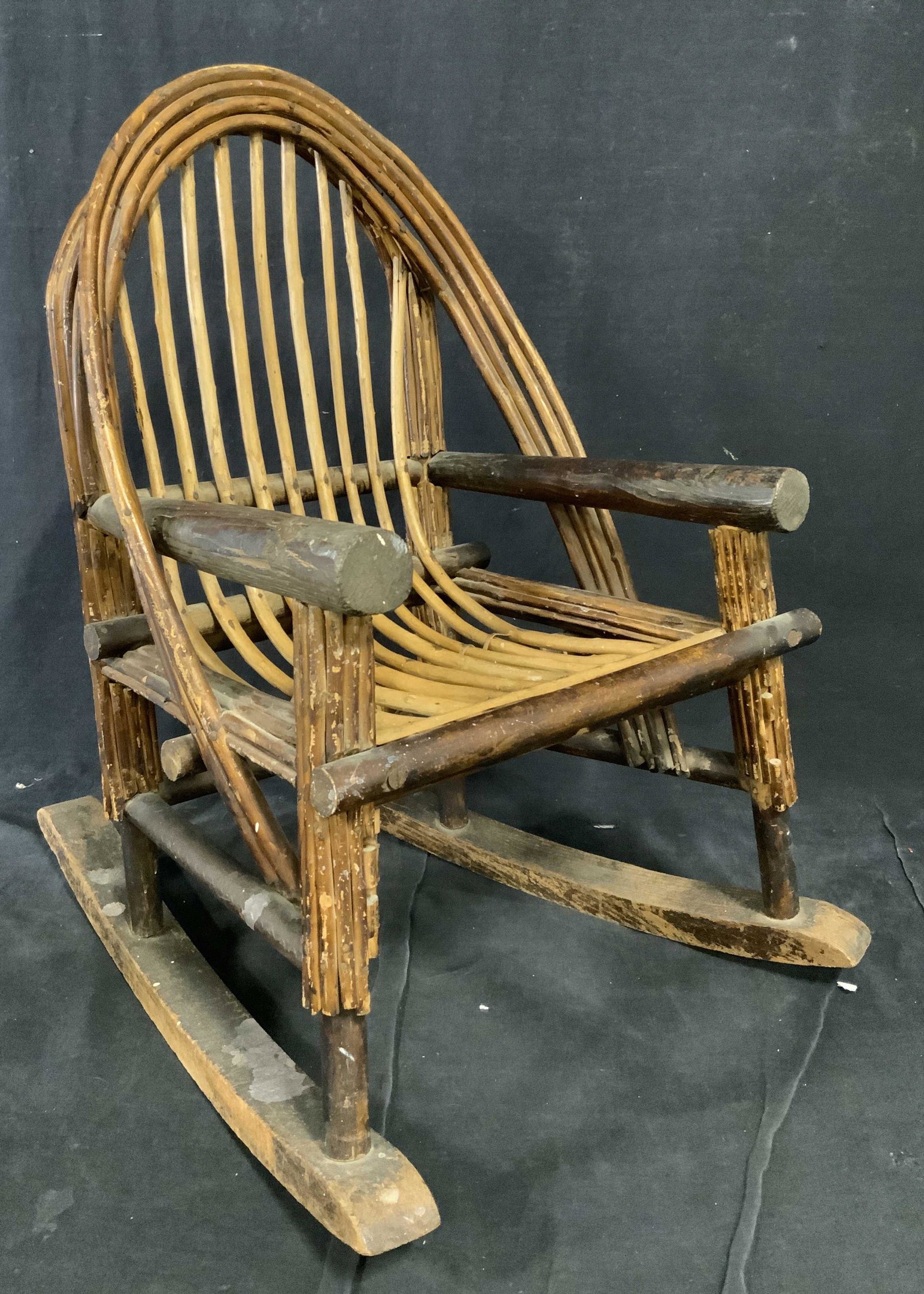 Antique Bent Wood Child's Rocking Chair (1 of 13)