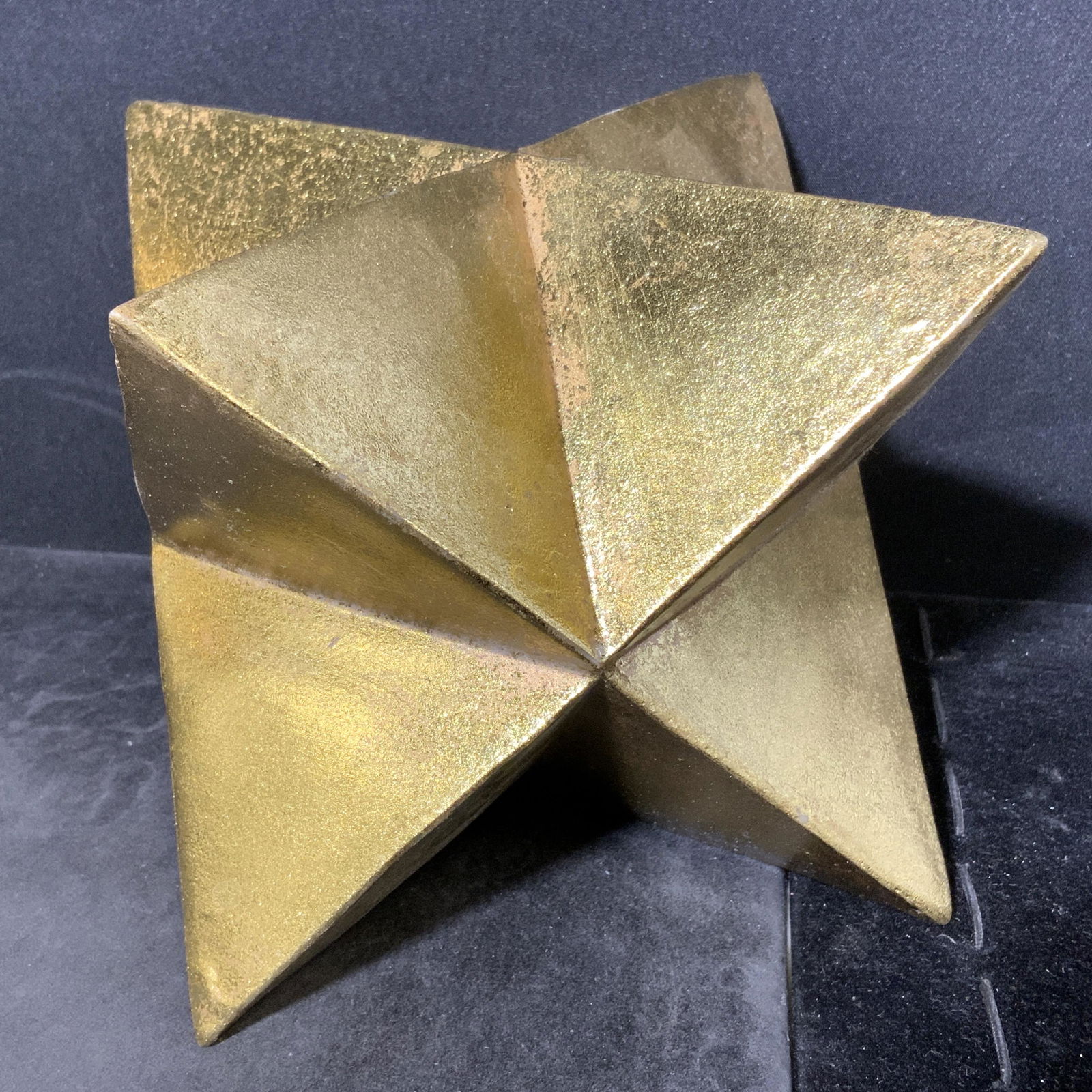 Gilded Geometric Tabletop Accessory (1 of 4)