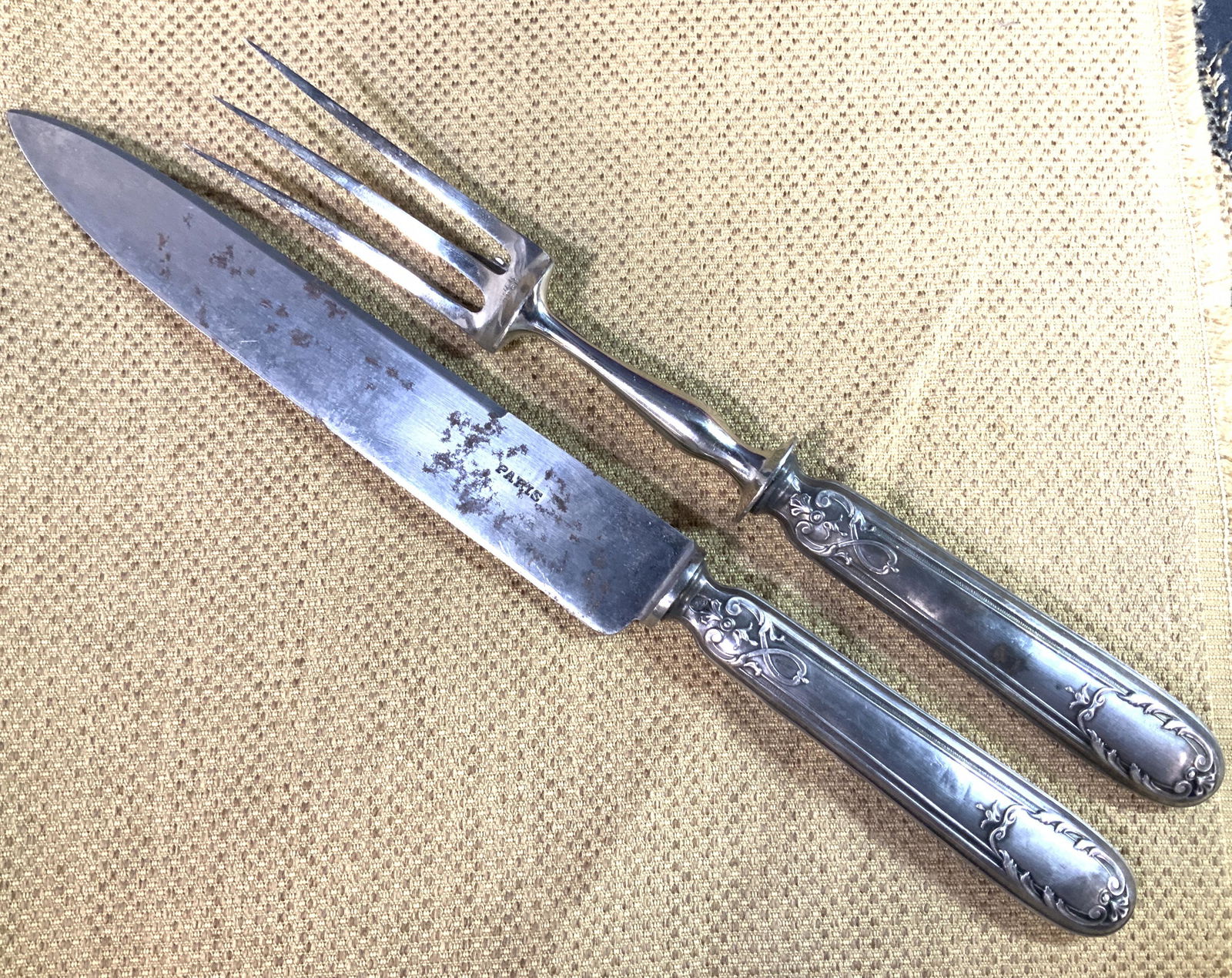 Parisian Vintage Carving Fork and Knife, Paris (1 of 10)
