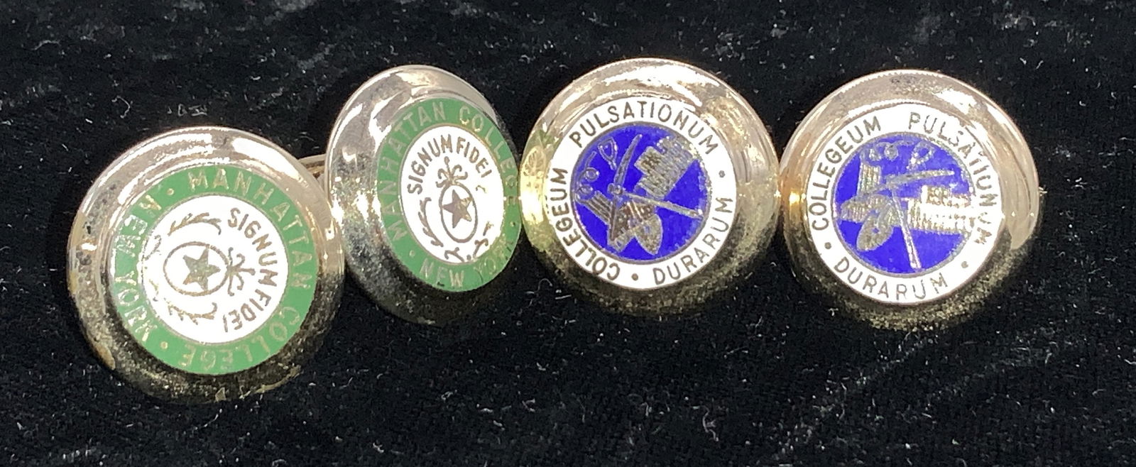 14K Gold Filled Ben Silver Cufflinks, 2 pair (1 of 5)