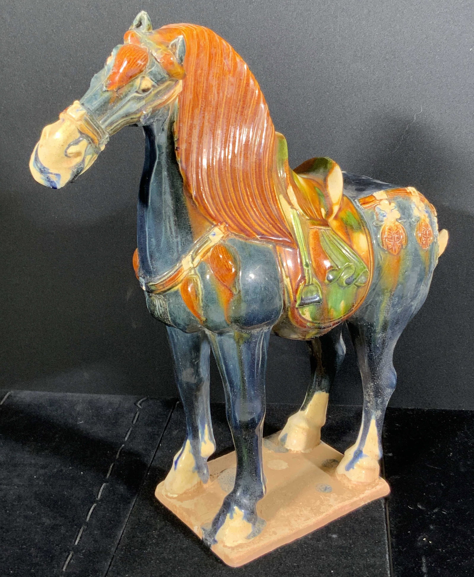 Vintage Hand Decorated Ceramic Horse Statuette (1 of 12)