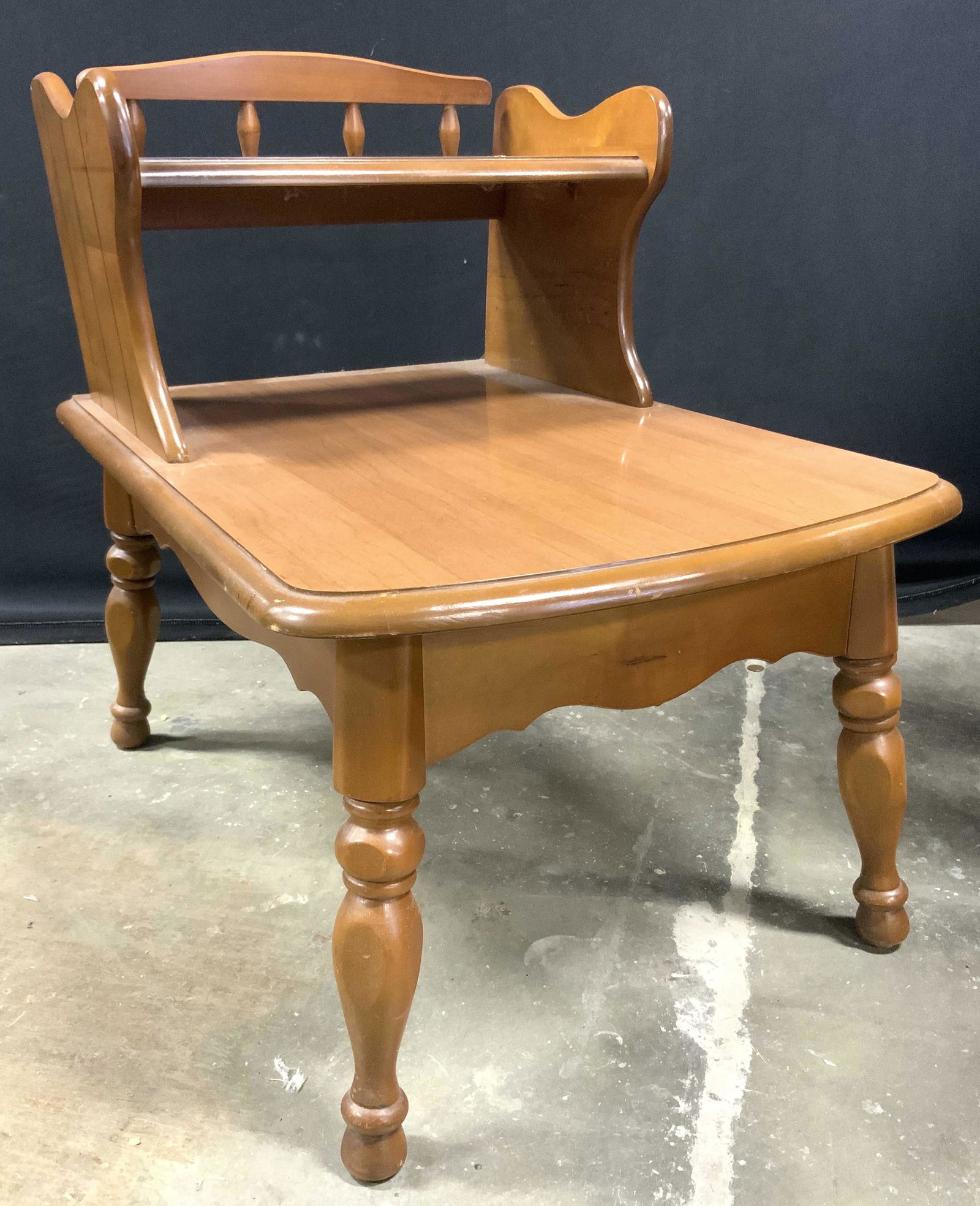 Vintage 2 Tier Wooden Side Table (1 of 10)