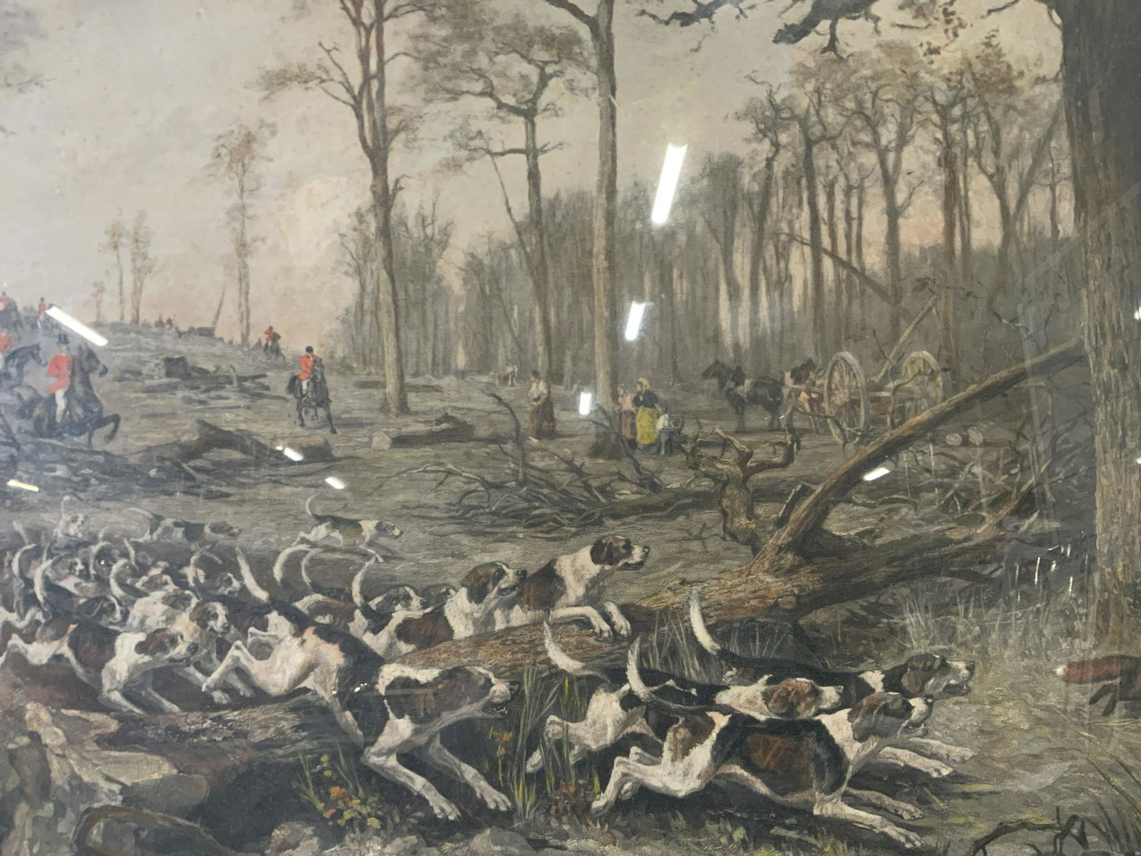 OLIVIER DE PENNE Fox Hunt Lithograph (1 of 7)