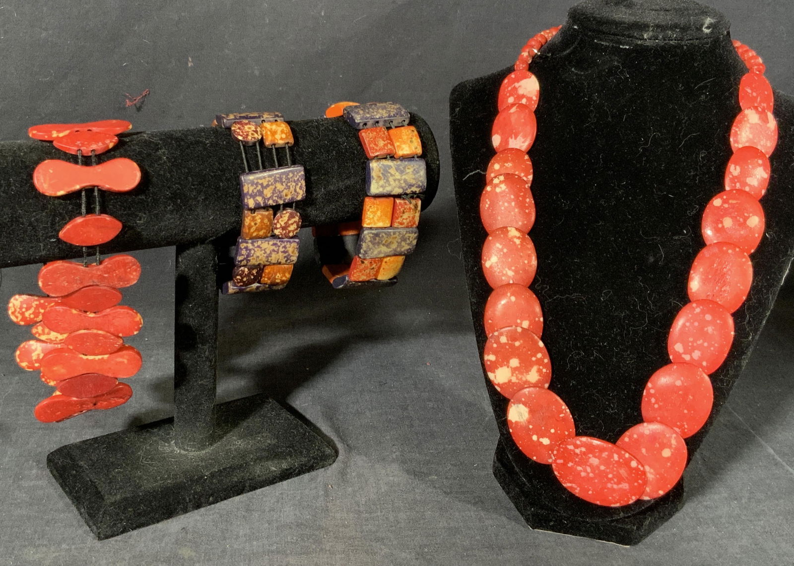 Group Lot 4 PCs Ceramic Beaded Jewelry (1 of 7)