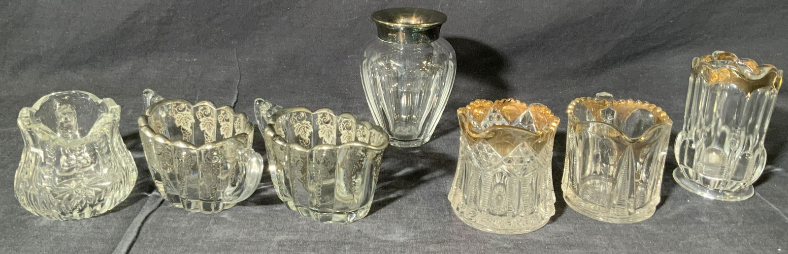 Group Lot 6 PCs Vintage Glass Vessels (1 of 11)