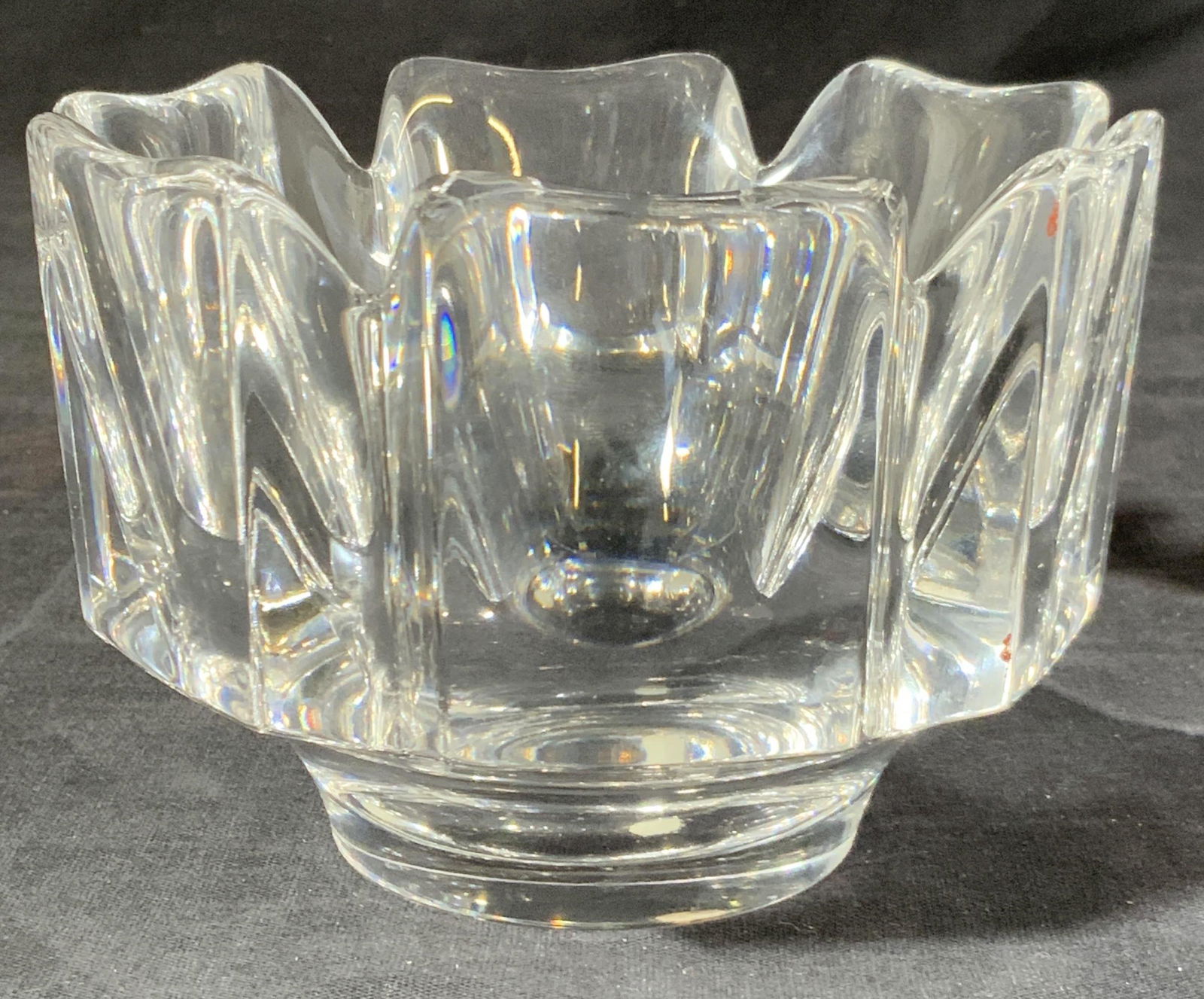ORREFOR Signed Vintage Cut Crystal Vessel (1 of 10)