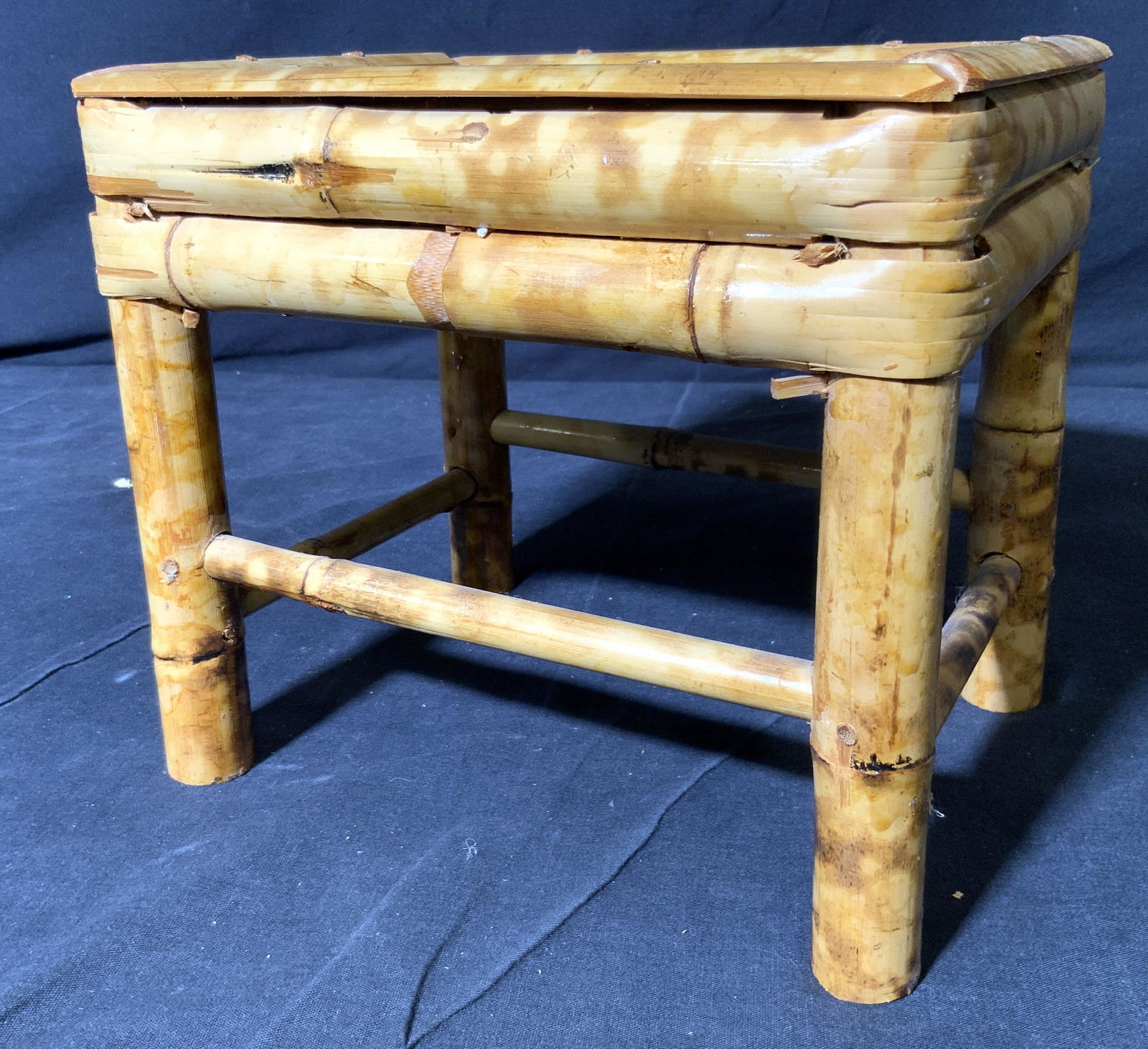 Asian Petite Bamboo Style Stool Plant Stand (1 of 8)