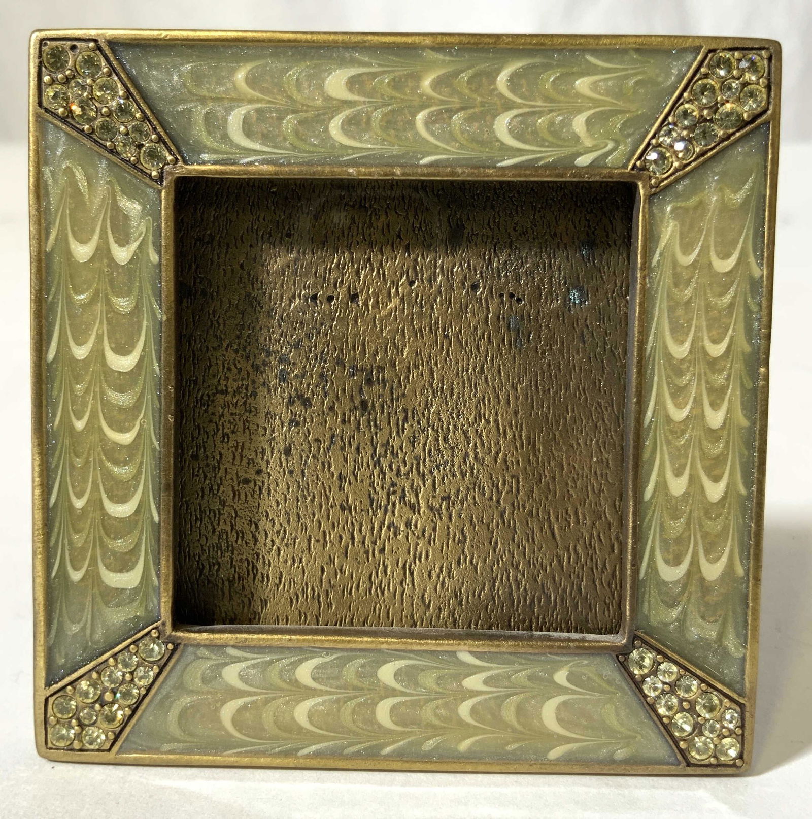 JAY STRONGWATER Brass Picture Frame W Rhinestones (1 of 8)