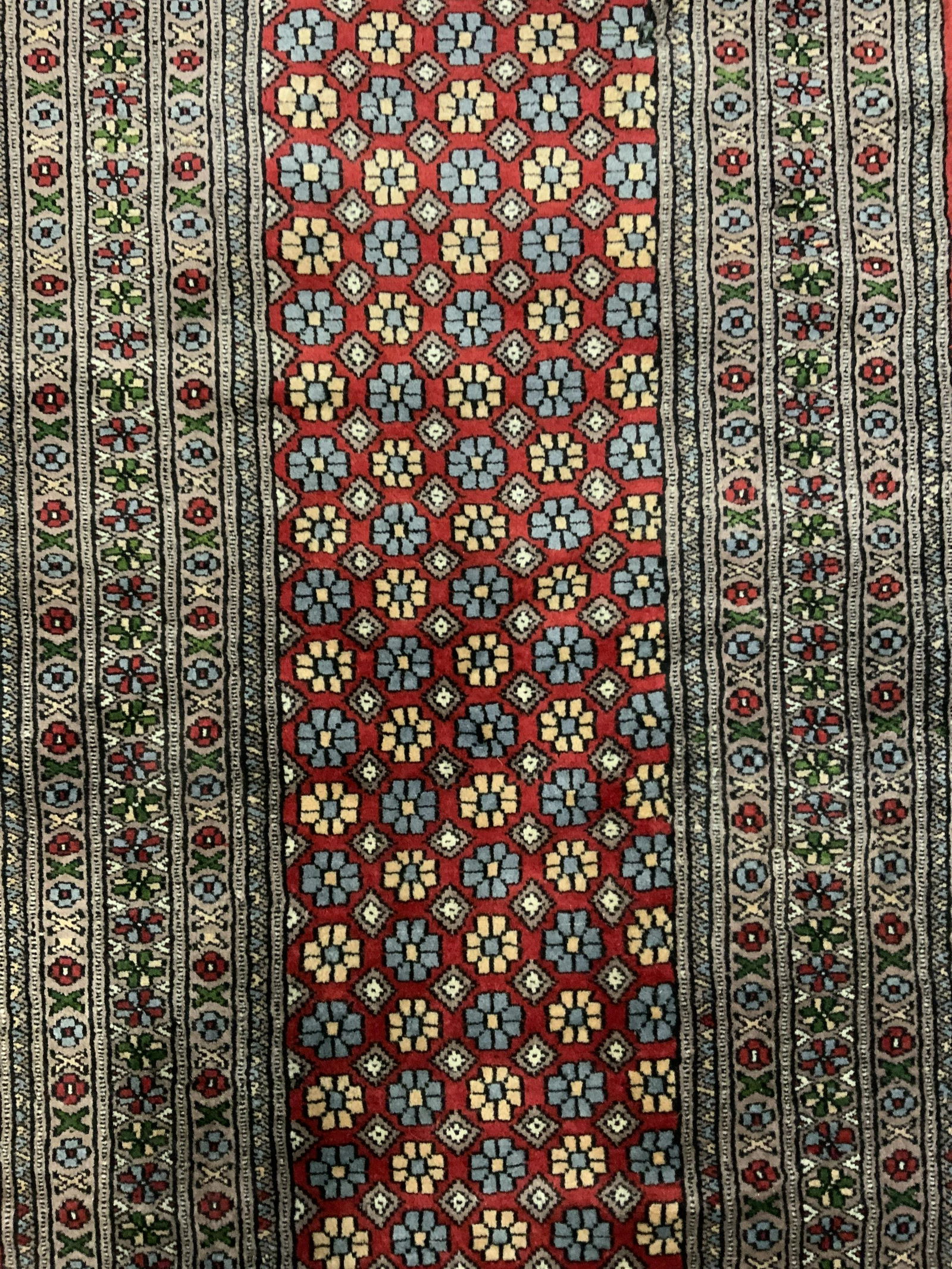 Vtg Floral Detail Handmade Pakistani Wool Runner (1 of 9)