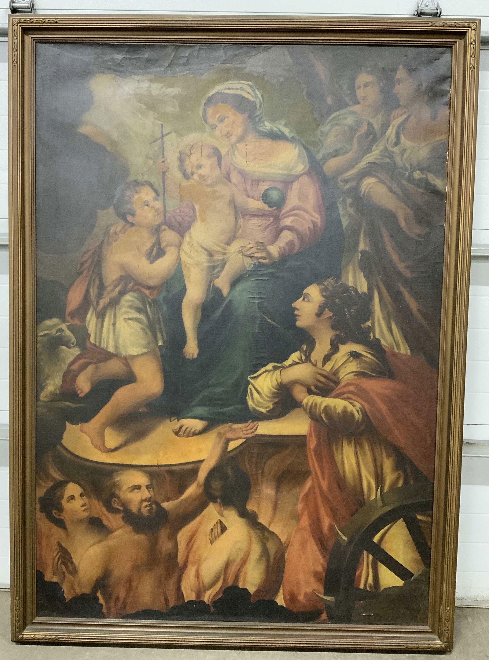 Large Madonna & Child Oil on Canvas (1 of 14)