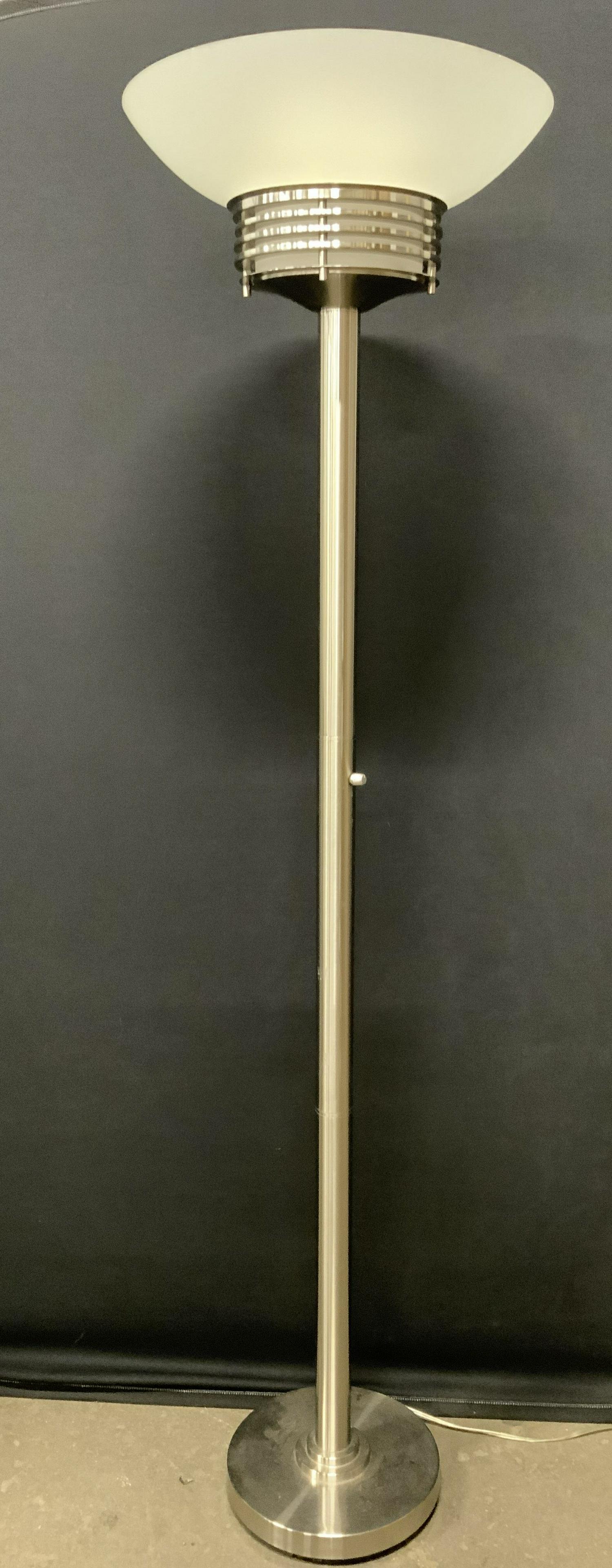 Modern Style Floor Lamp W Glass Shade (1 of 8)