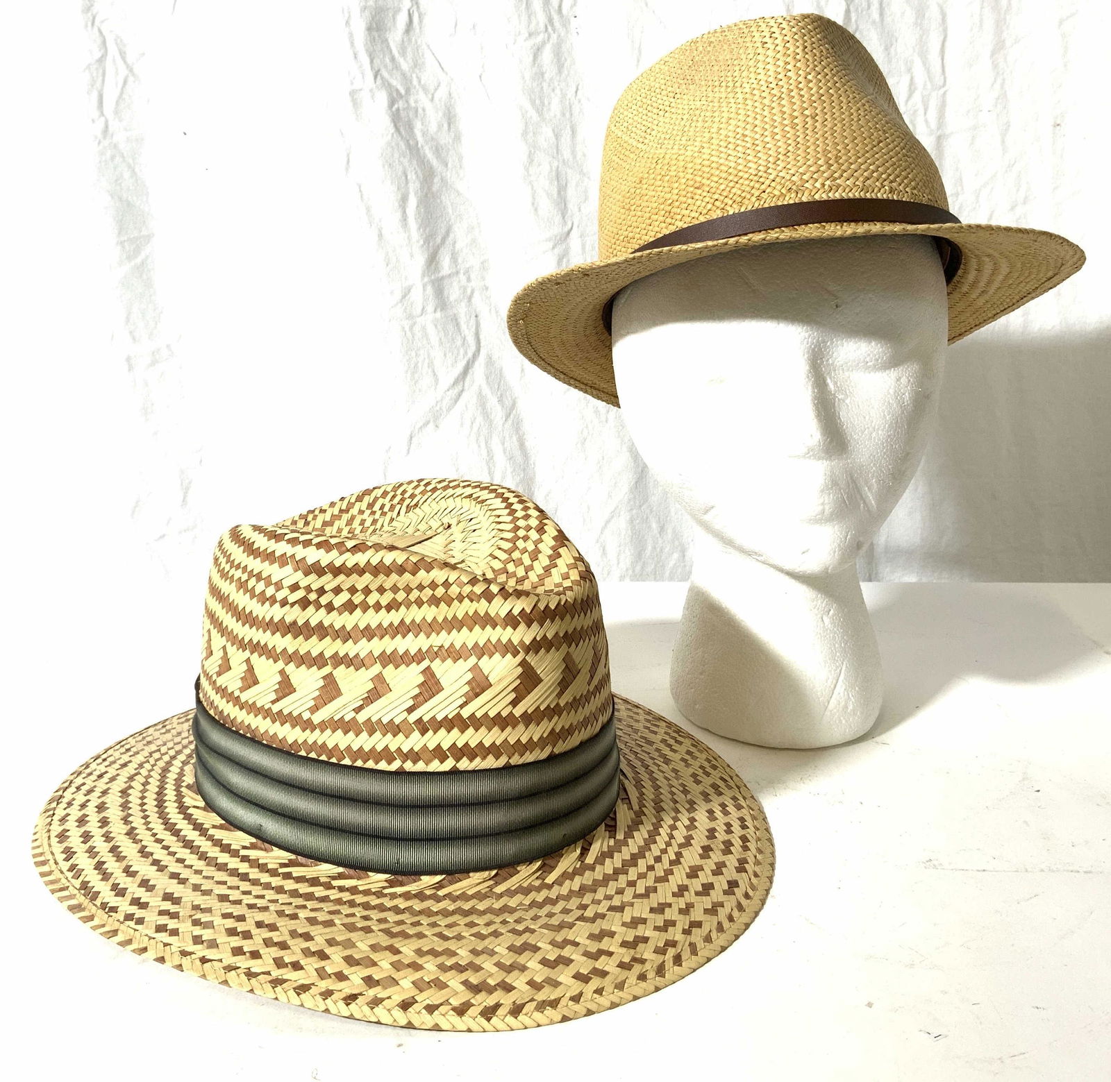 Lot 2 Woven Straw Hats (1 of 8)