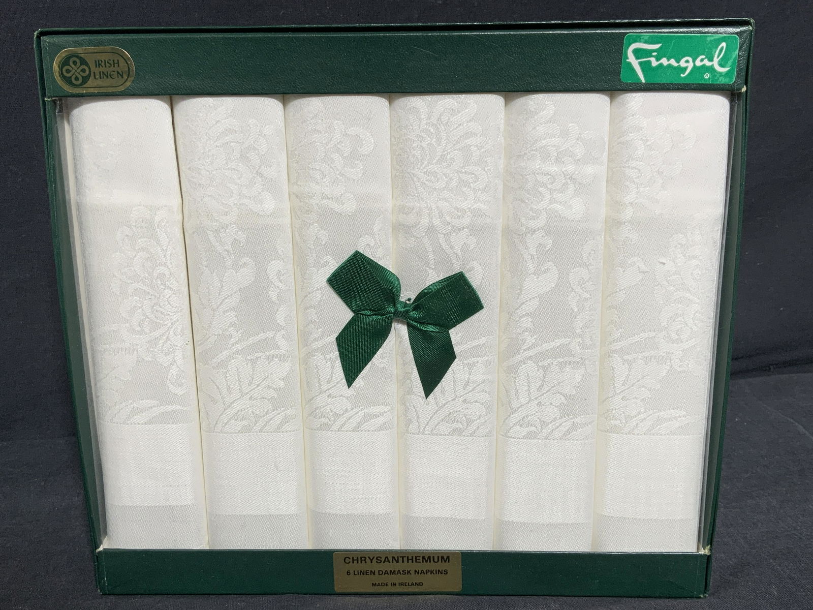 FINGAL CHRYSANTHEMUM Linen Napkins set 6 (1 of 4)
