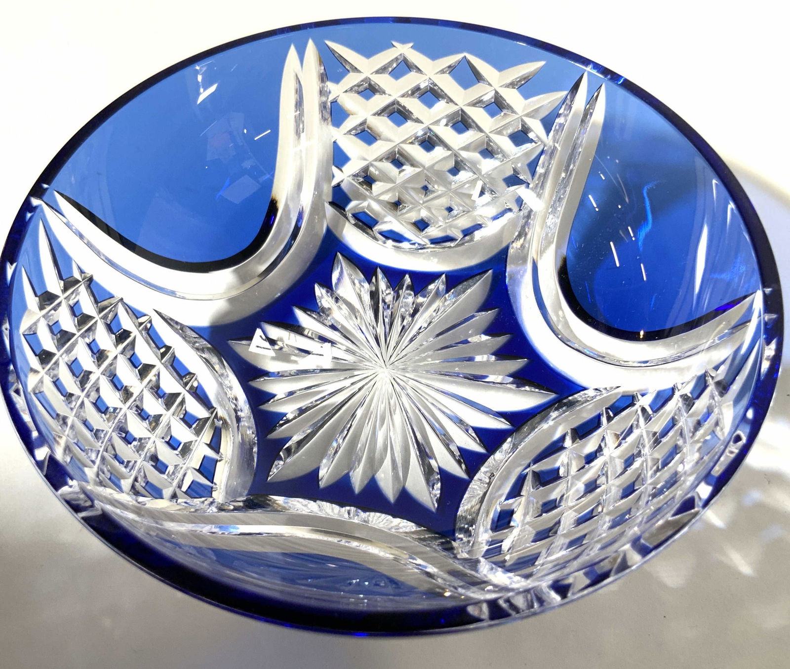 Cobalt Blue Bohemian Crystal Bowl (1 of 9)