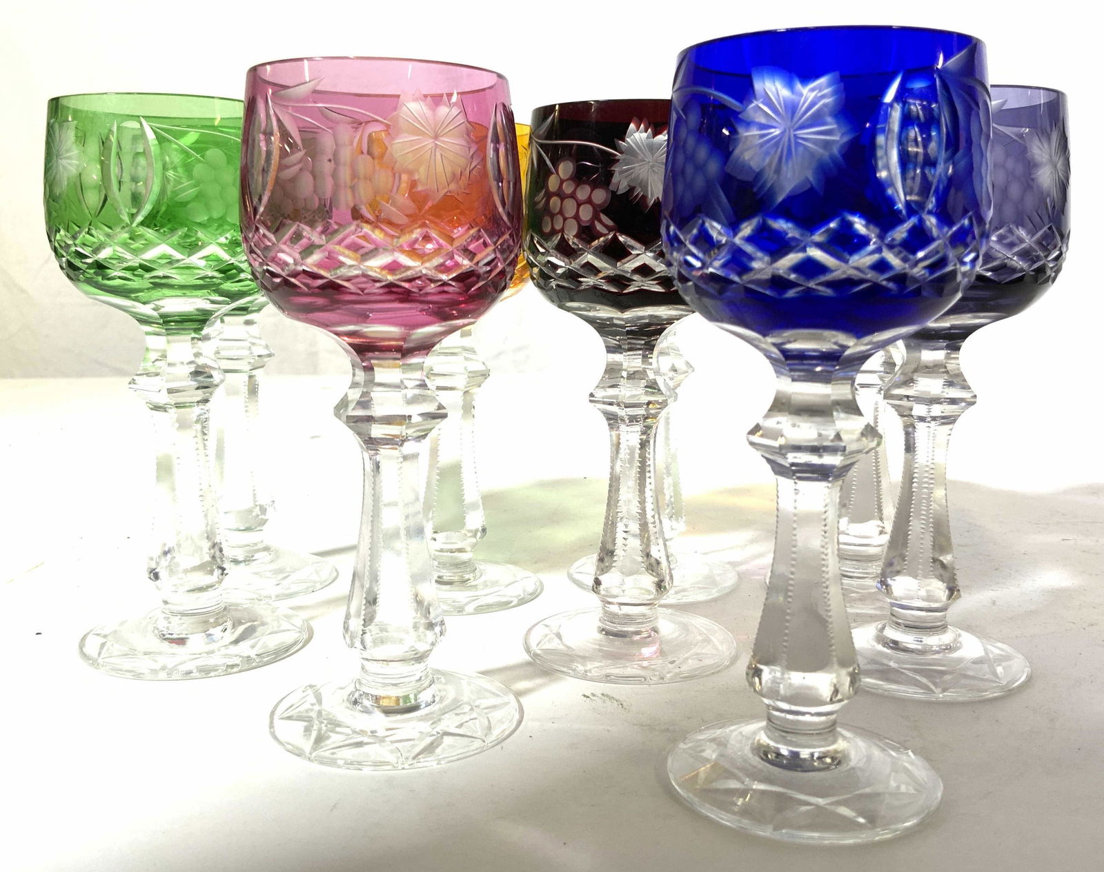 Multi Colored Bohemian Glass Stemware Set, 9 (1 of 11)