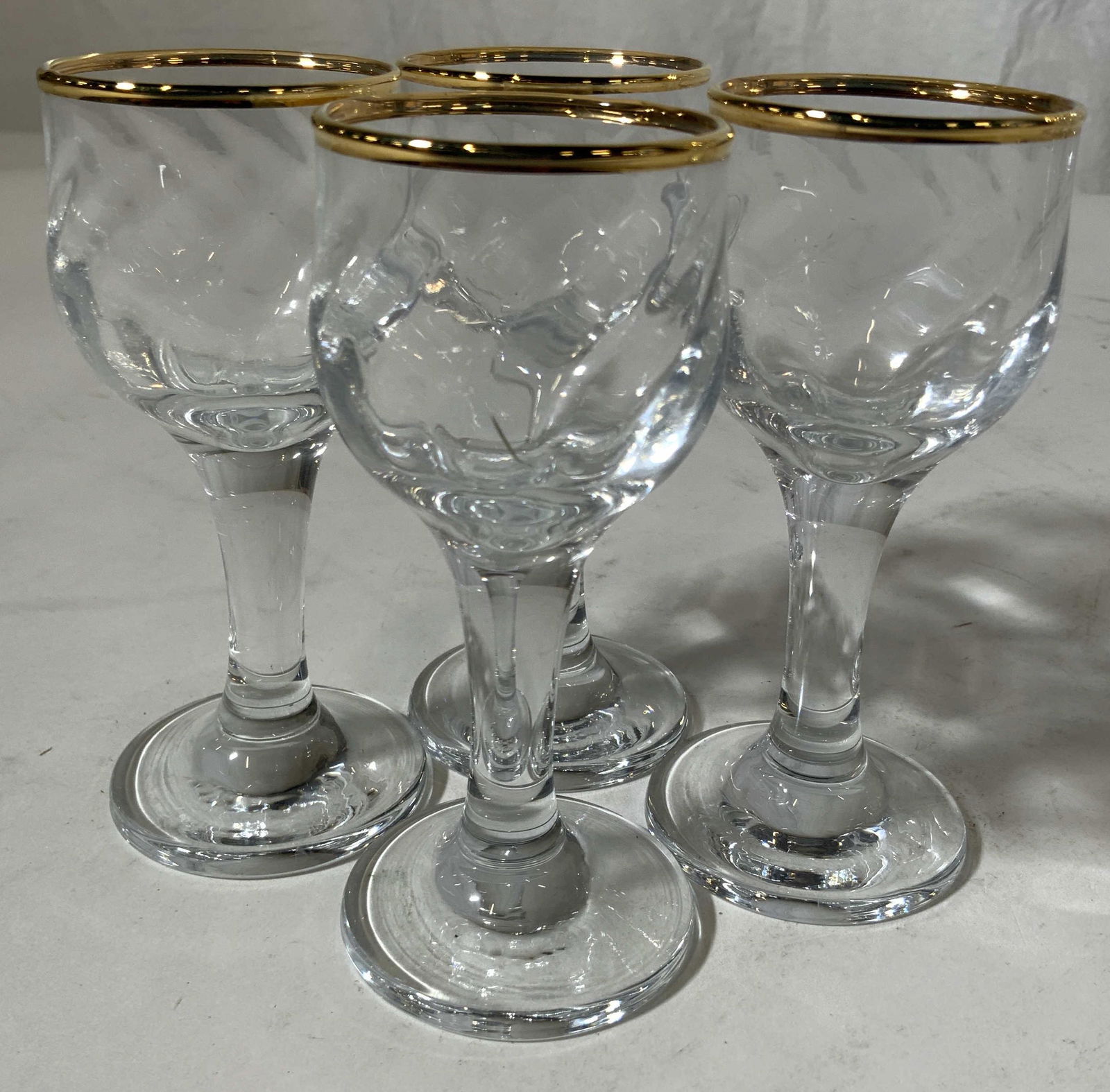 2 Sets Gold Rimmed Crystal Stemware (1 of 11)