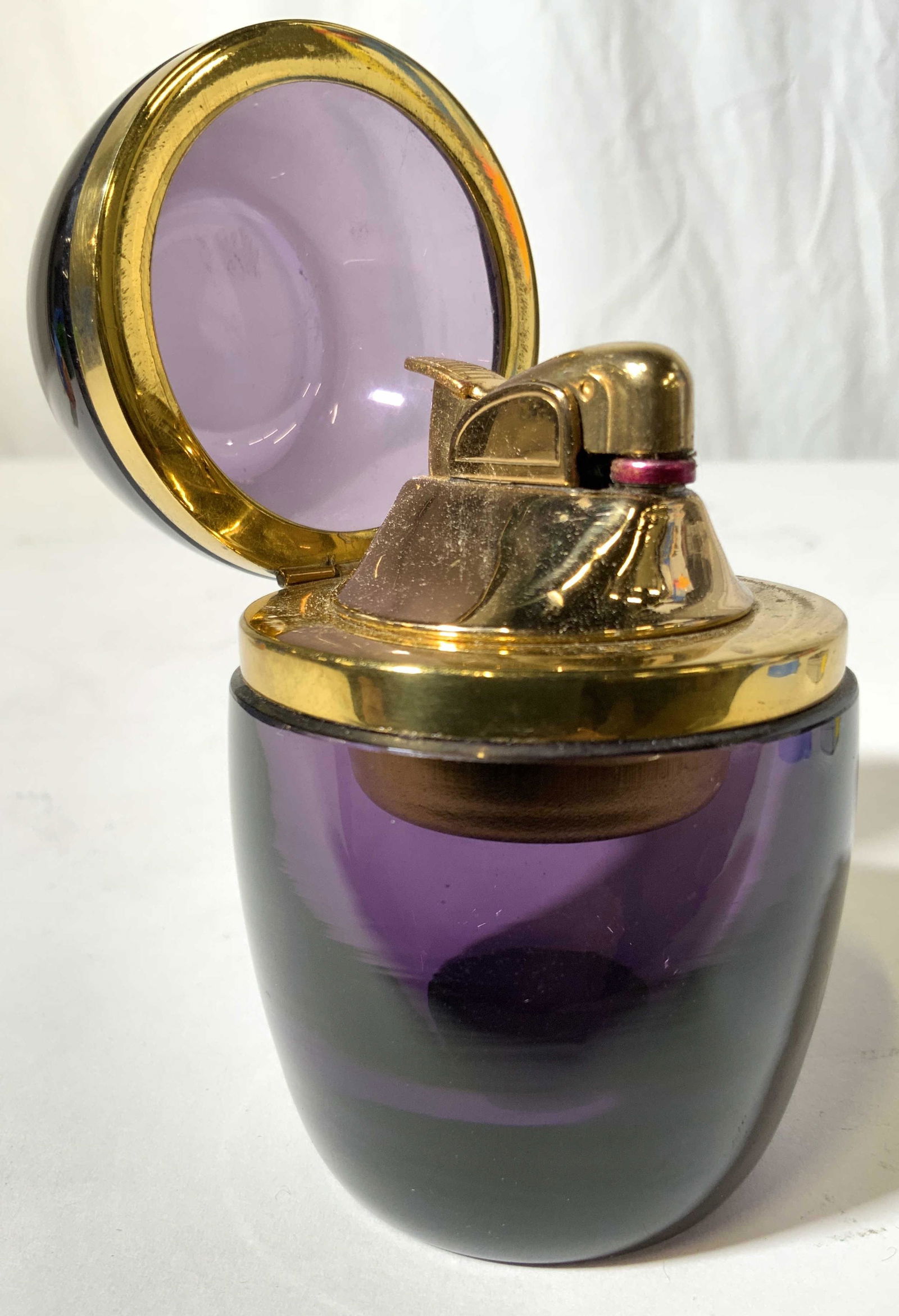 Amethyst Crystal and Brass Desktop Lighter (1 of 9)