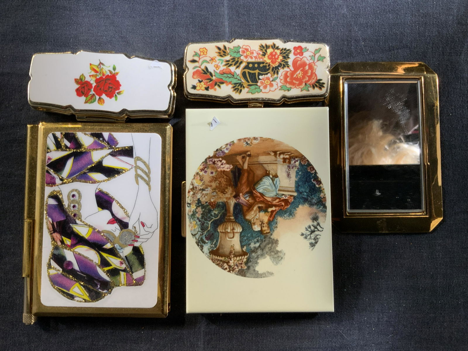 Group lot 5 Compacts, note pad, mirror (1 of 9)