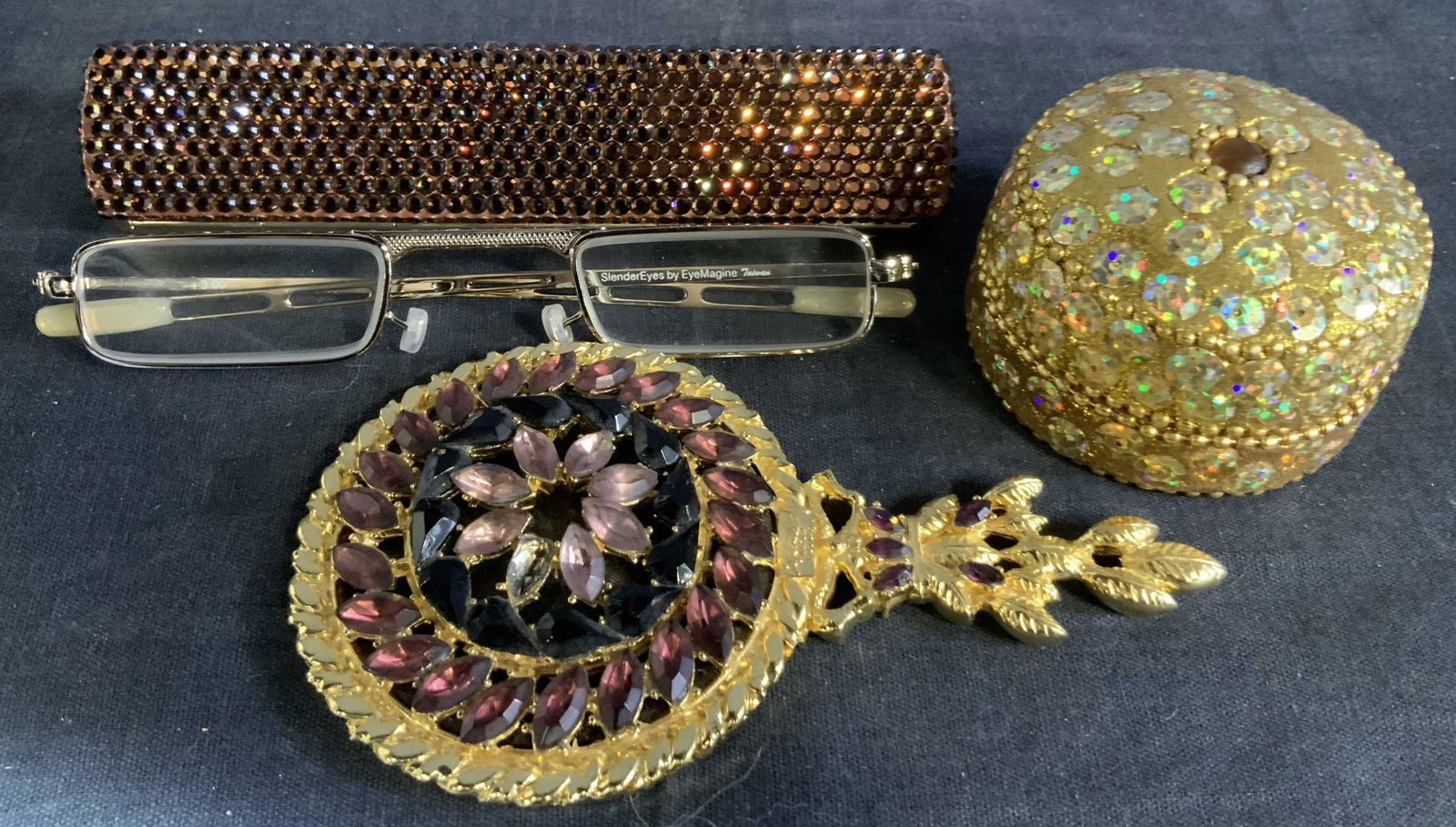 Glittery Bejeweled Bedazzled Vanity Accessories (1 of 10)