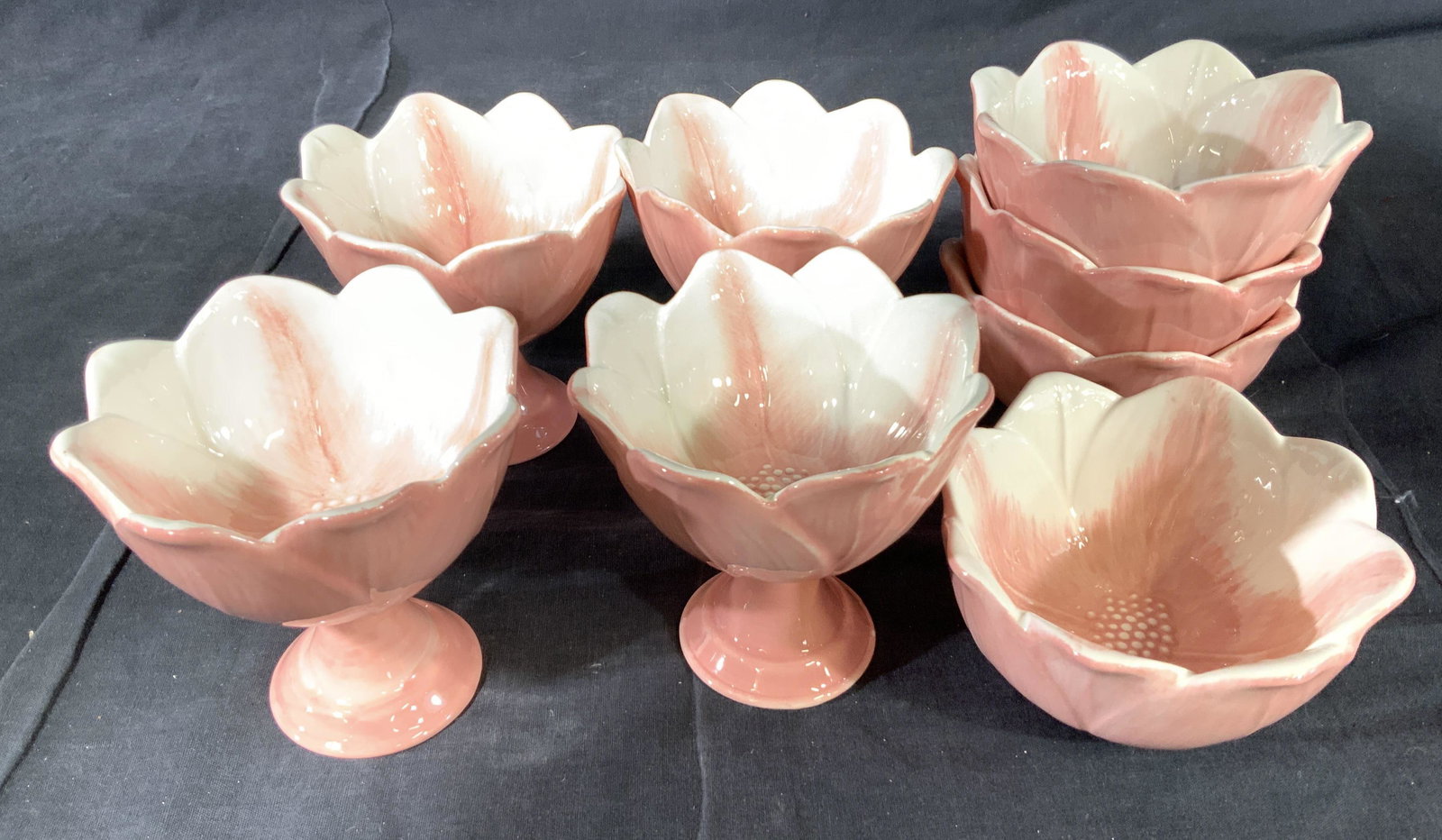Set 8 Pink Porcelain Dishes, Martha Stewart (1 of 11)