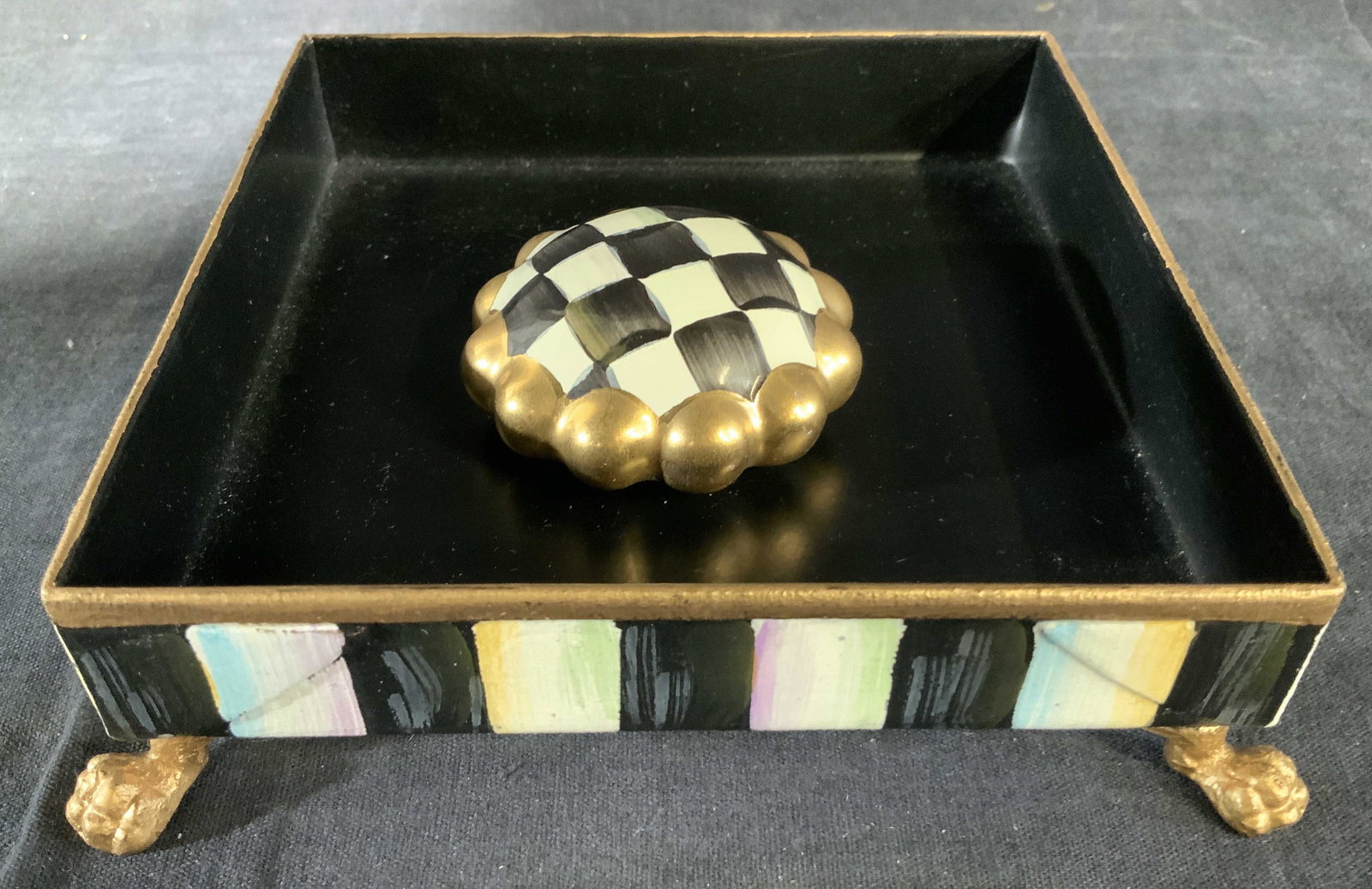 Mackenzie Childs Courtly Check Napkin Holder (1 of 6)