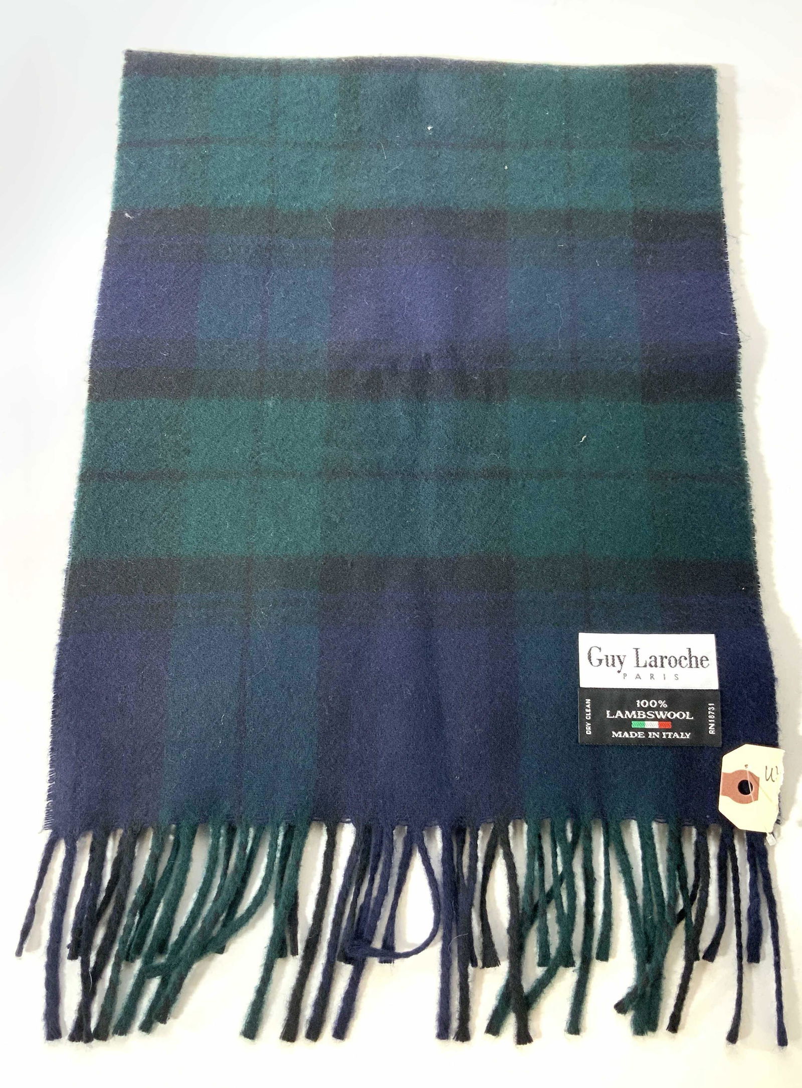 GUY LAROCHE Lambswool Plaid Scarf (1 of 5)