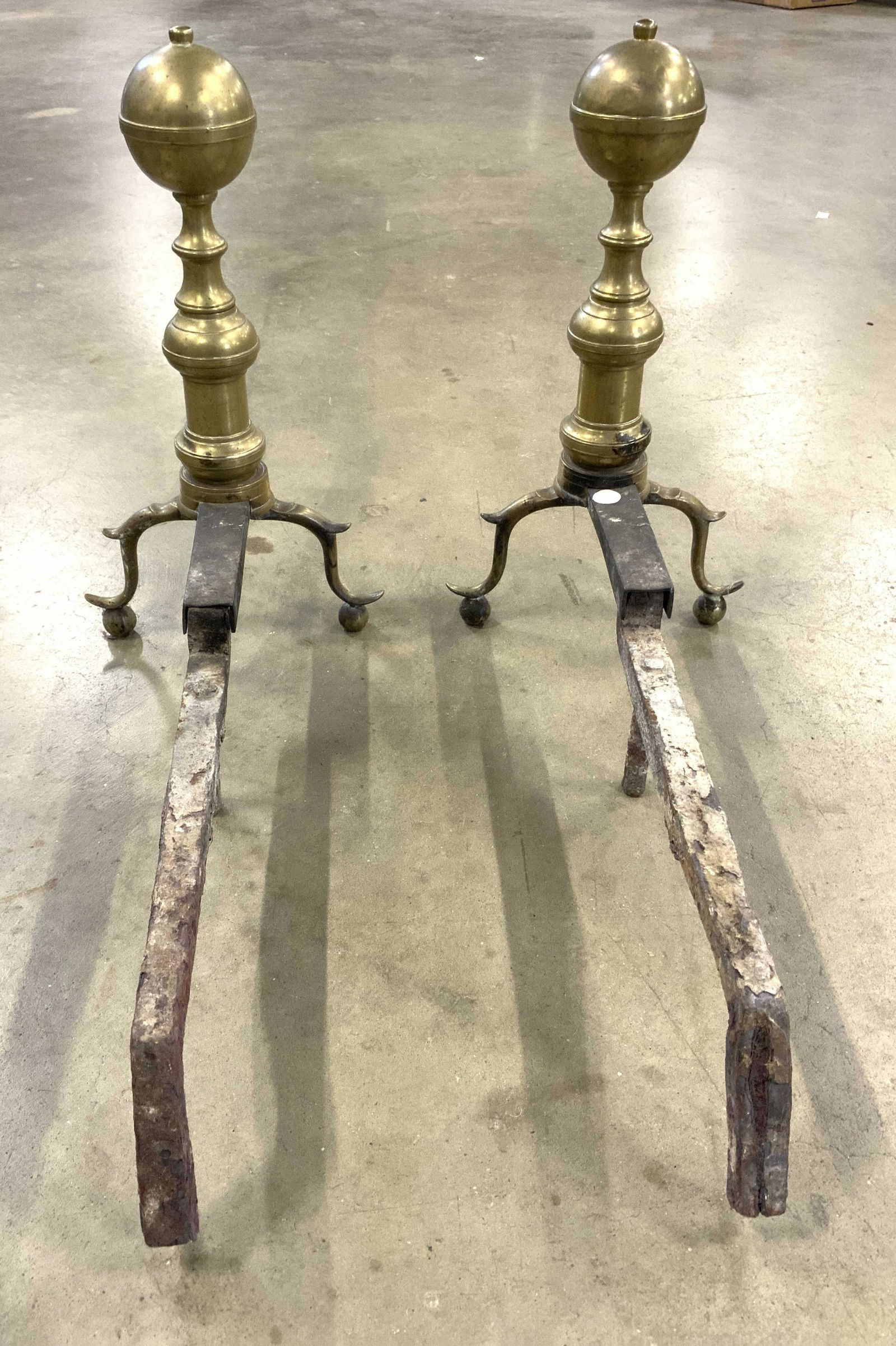 Pair Vintage Brass Andirons (1 of 8)