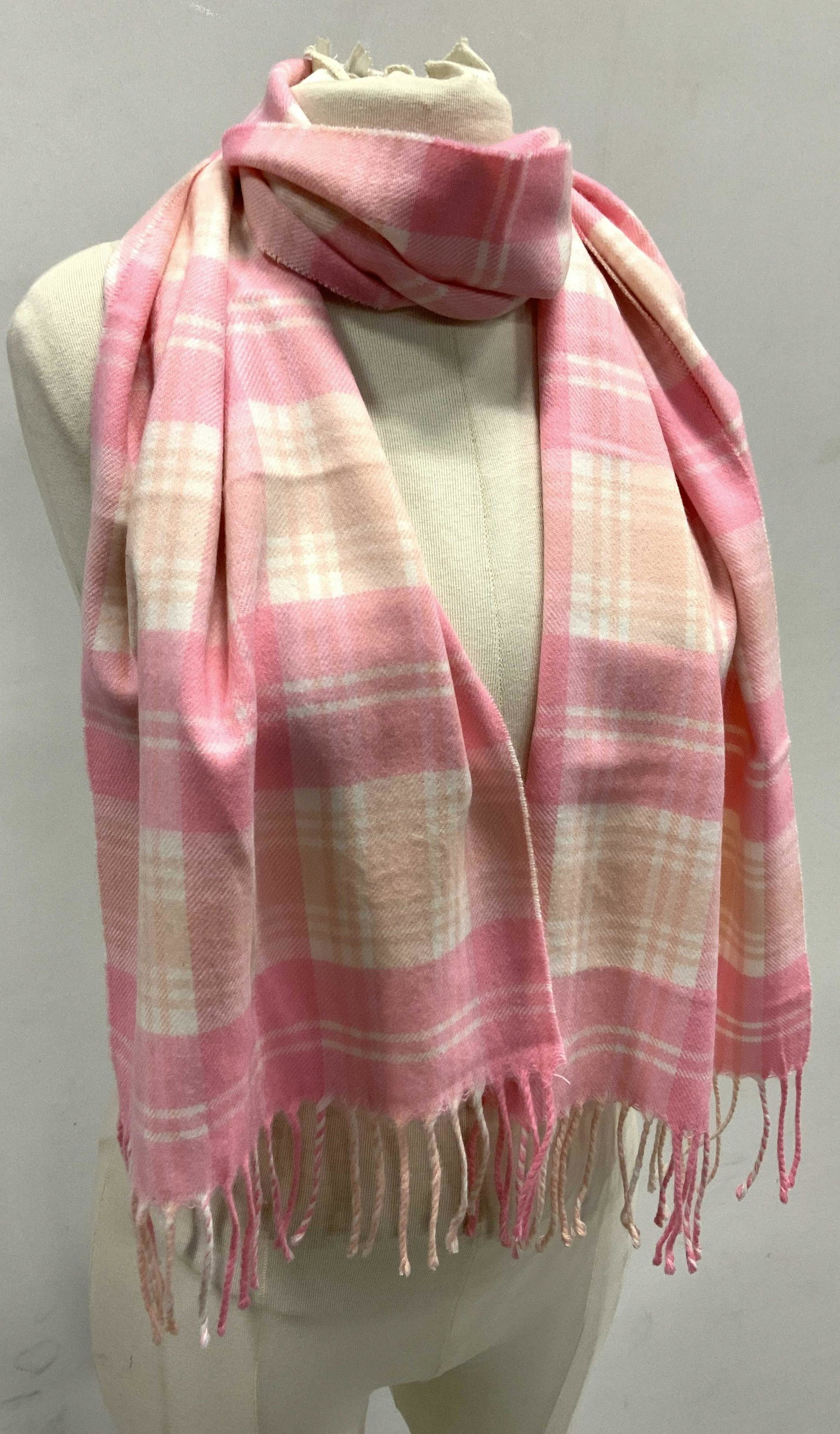 Spun Wool Fringed Scarf (1 of 5)