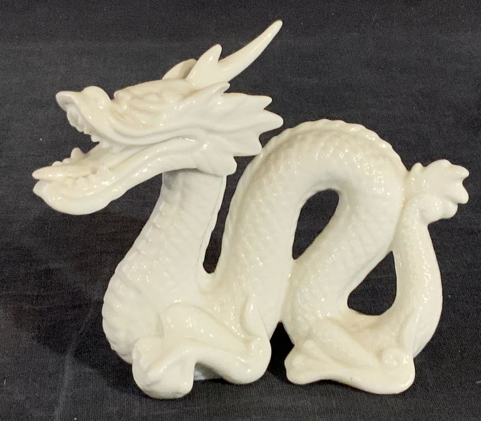 Vintage White Porcelain Asian Dragon Figural (1 of 7)
