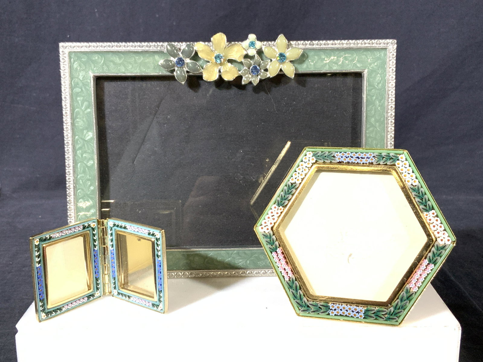 Grp 3 Enamel and Millefiori Table Frames, Italy (1 of 6)