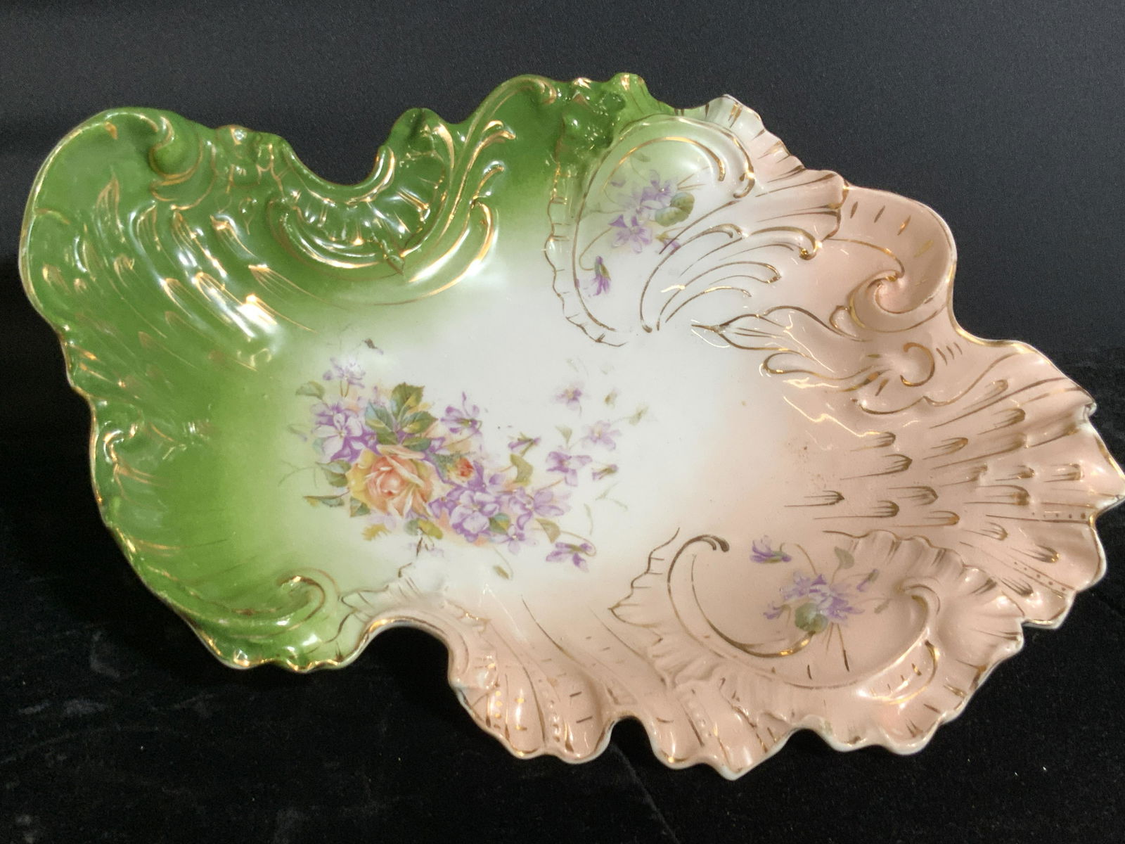 Vntg Signed German Floral Porcelain Serving (1 of 9)