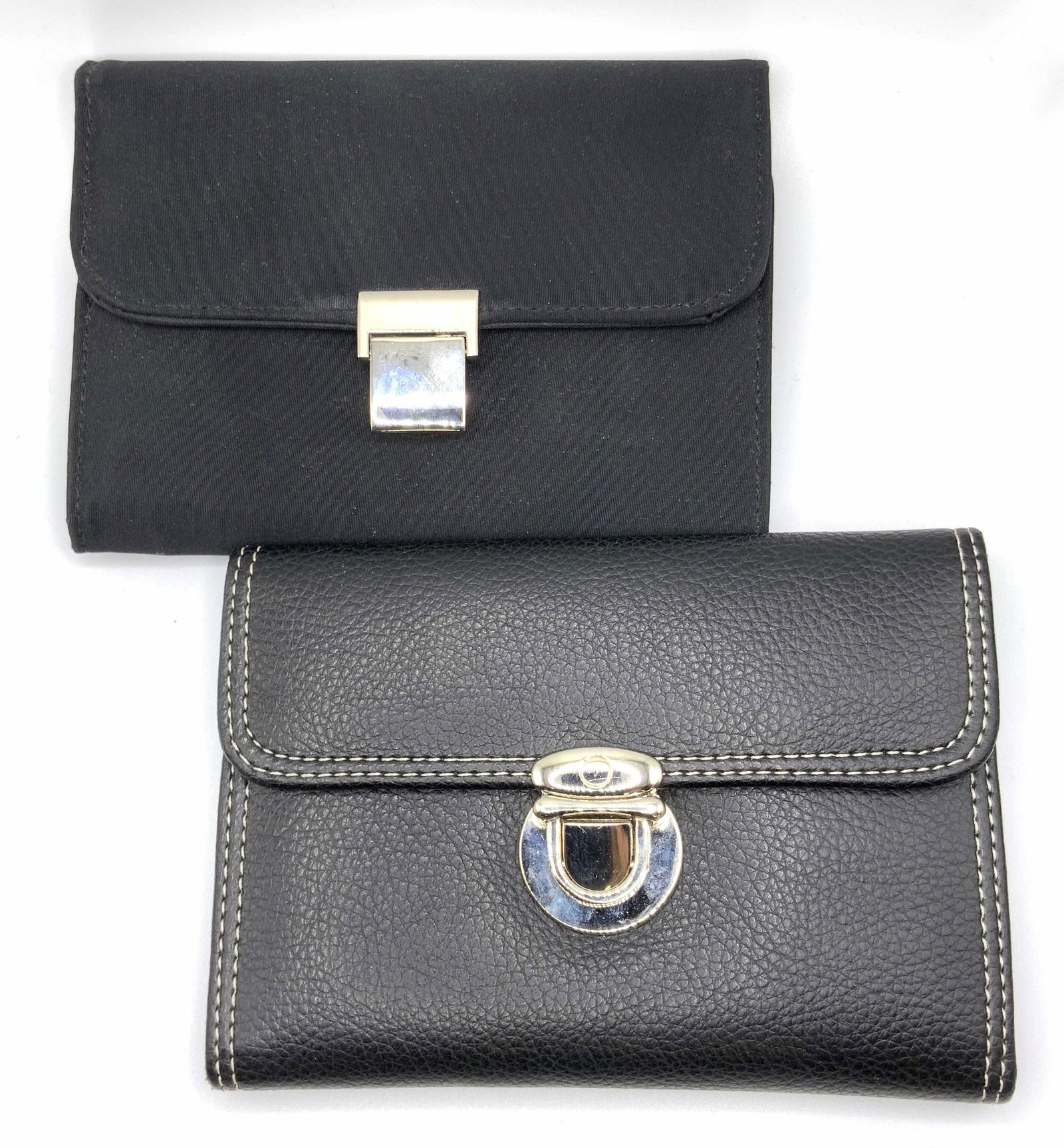 Lot 2 Black Leather Style & Fabric Wallets (1 of 8)