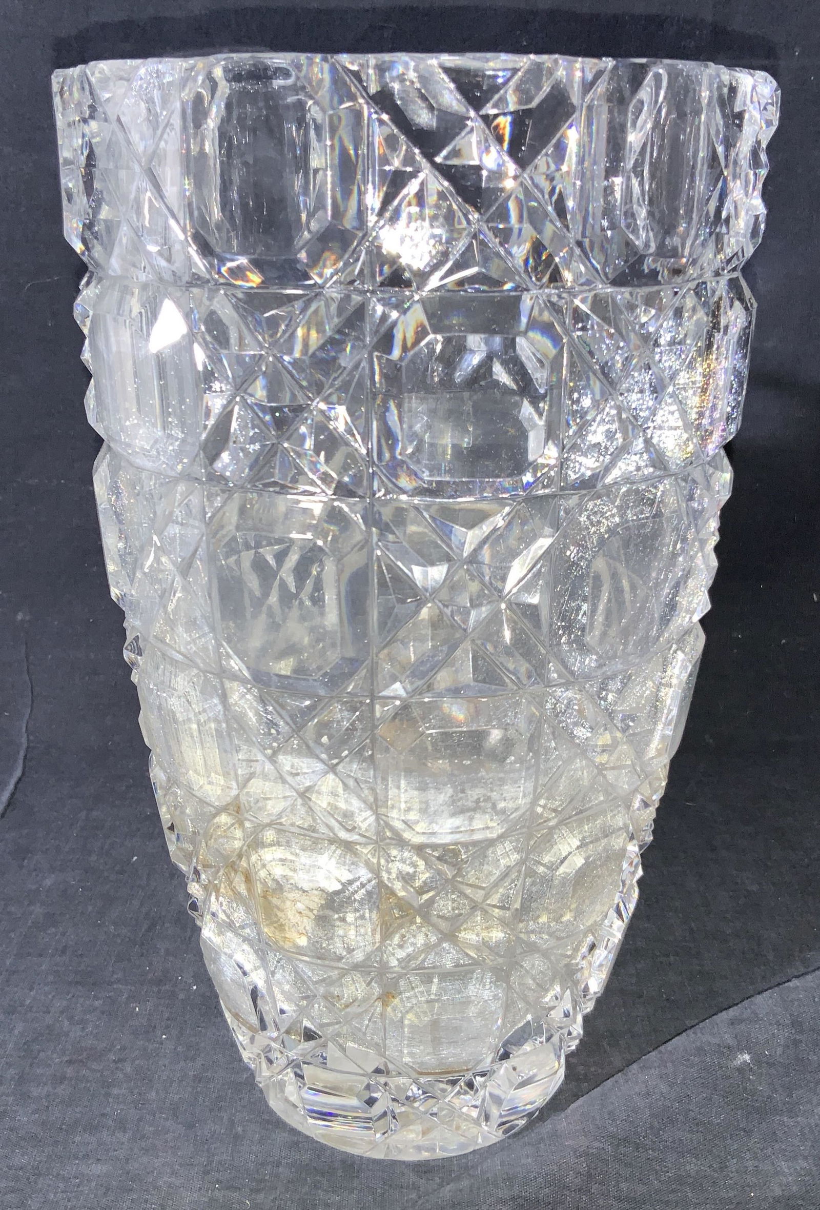 Vintage Clear Cut Crystal Vessel (1 of 8)