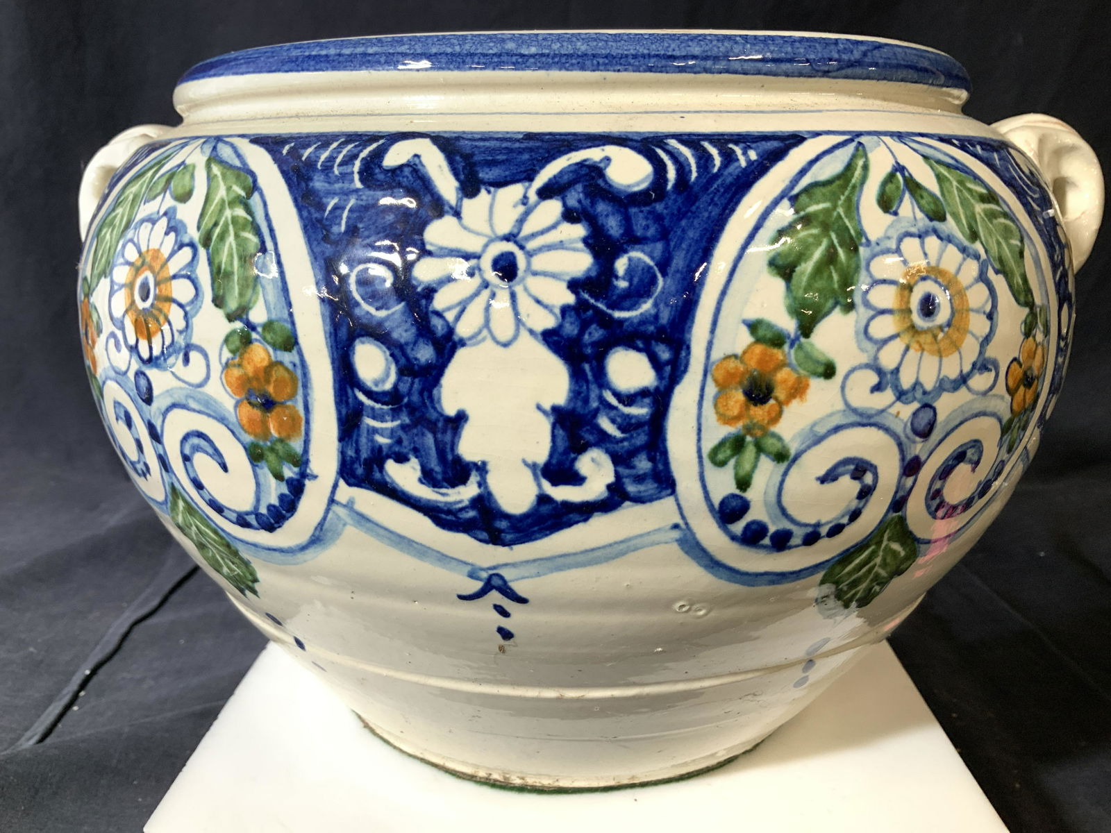Ceramic Jardiniere Hand Painted Planter Pot (1 of 5)