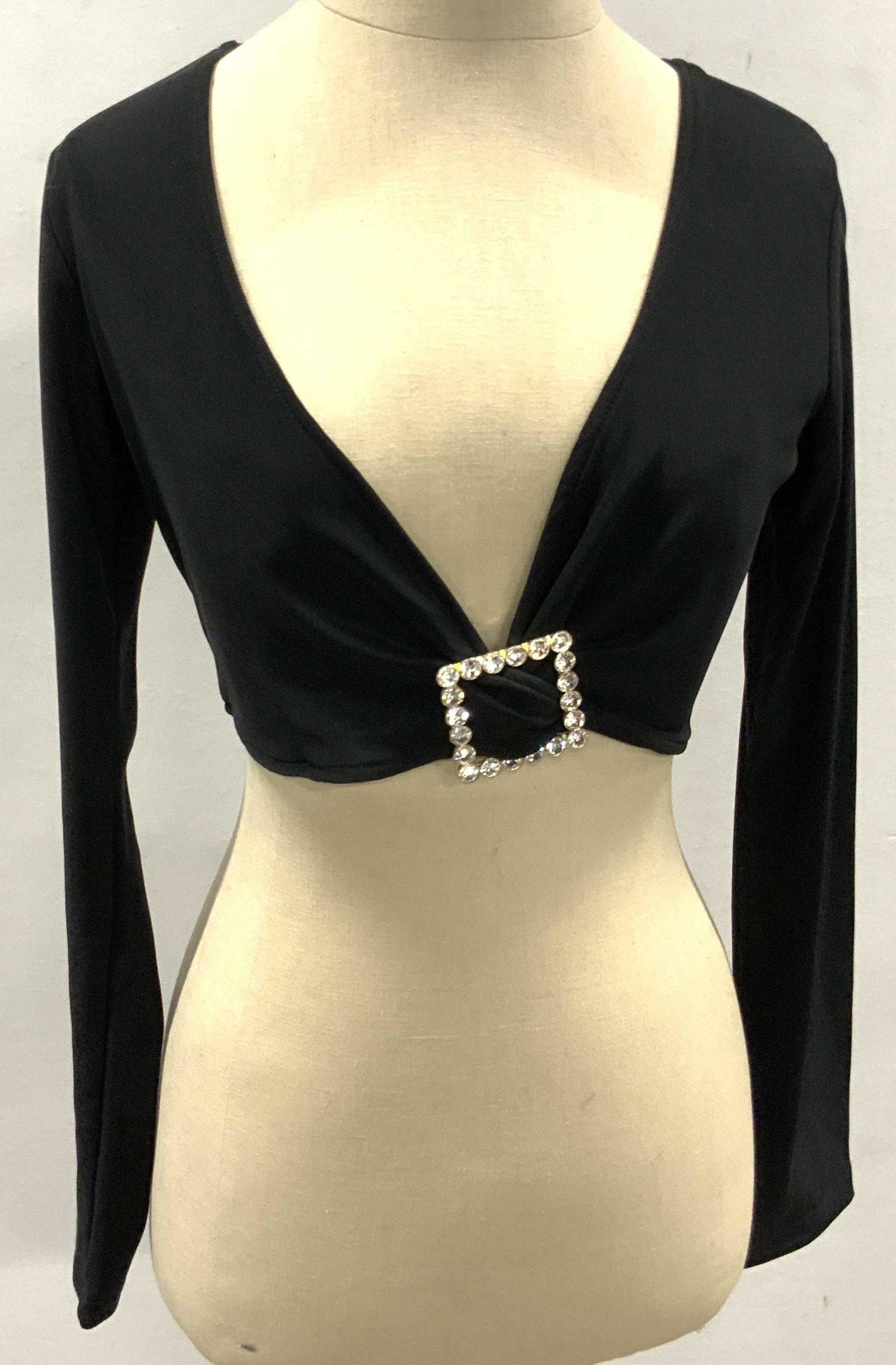 Lot 2 Bejeweled Black Vest & Crop Top (1 of 11)