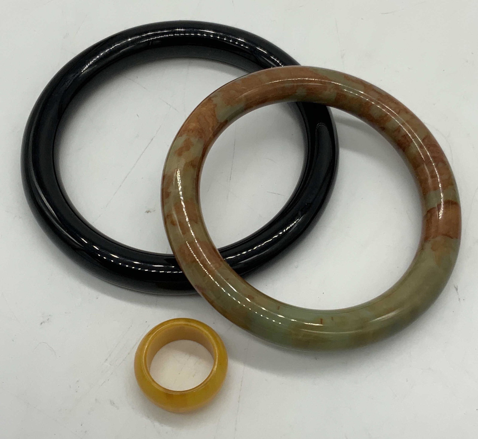 Group Lot 3 Resin & Polished Stone Bangles (1 of 6)
