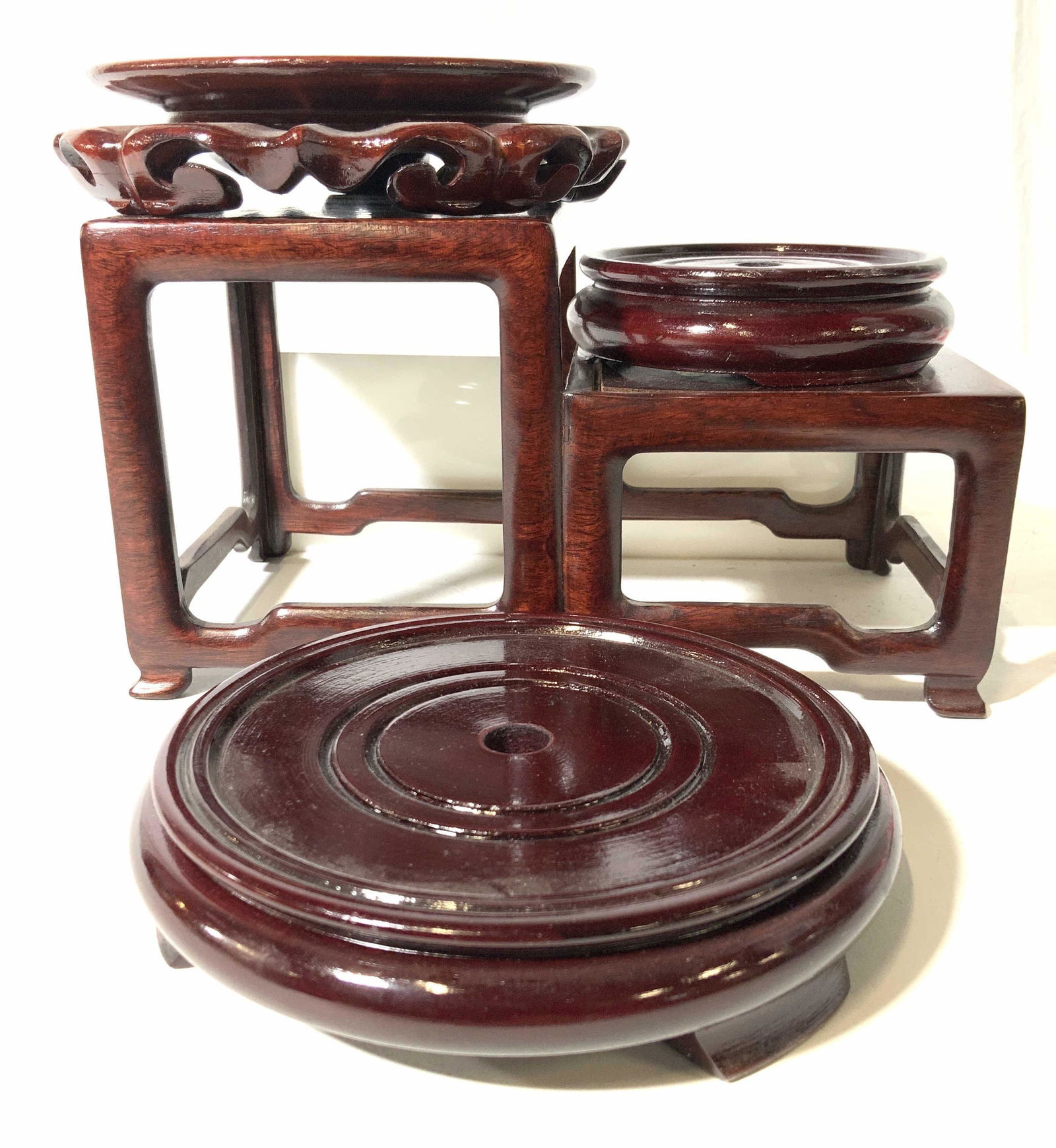 Lot 4 Wood Asian Stands (1 of 5)