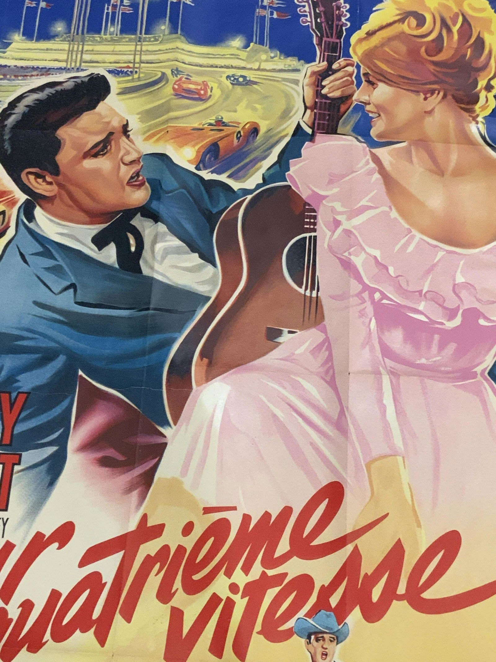 Vntg XL AMOUR EN QUATRIEME VITESSE Film Poster (1 of 7)