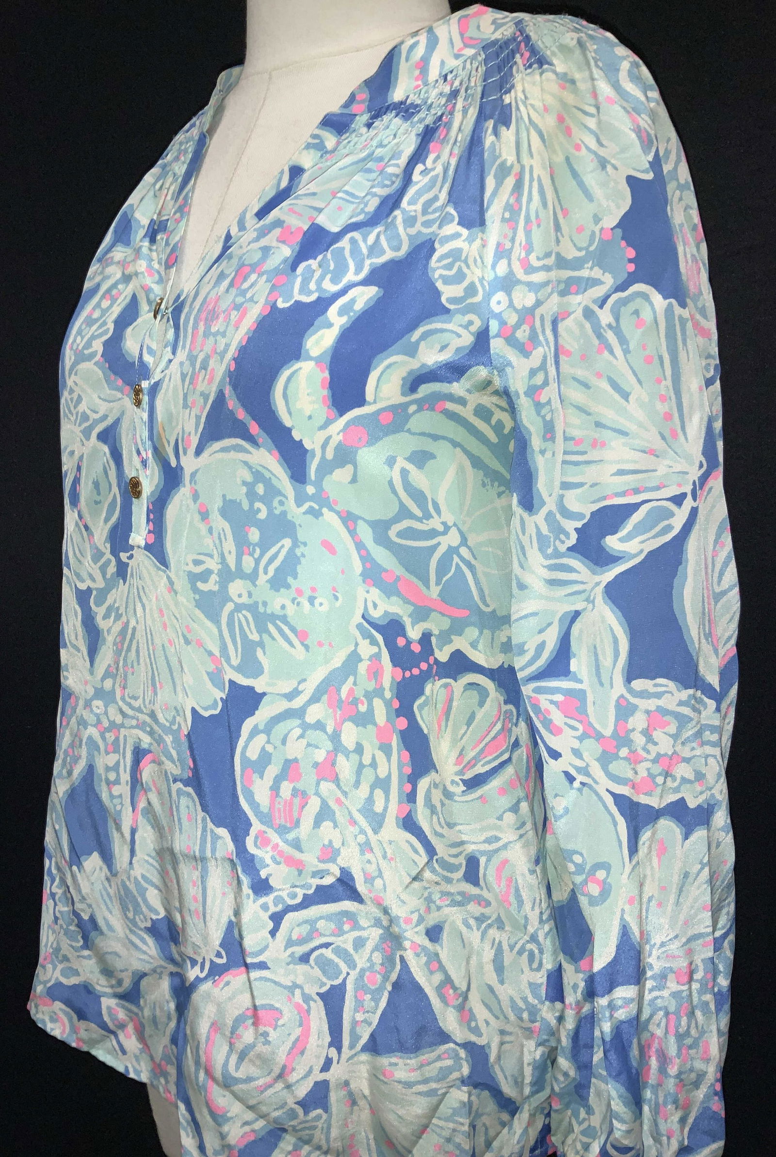 Lilly PULITZER ABSTRACT SILK BLOUSE (1 of 7)