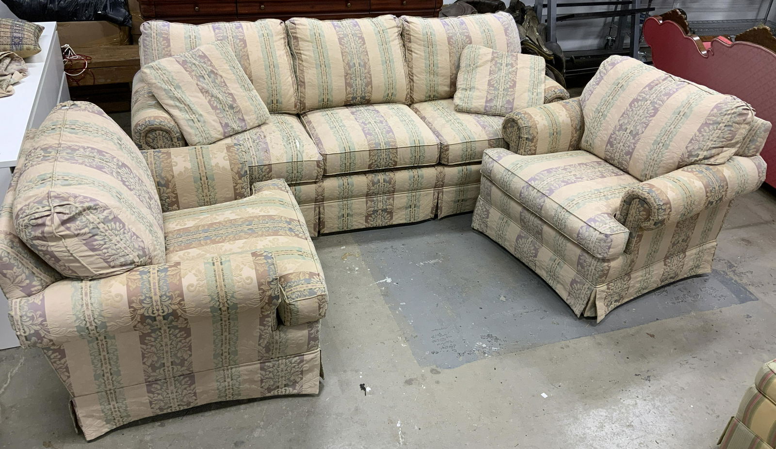 Set 3 THOMASVILLE Club Chair & Sofa Set (1 of 8)