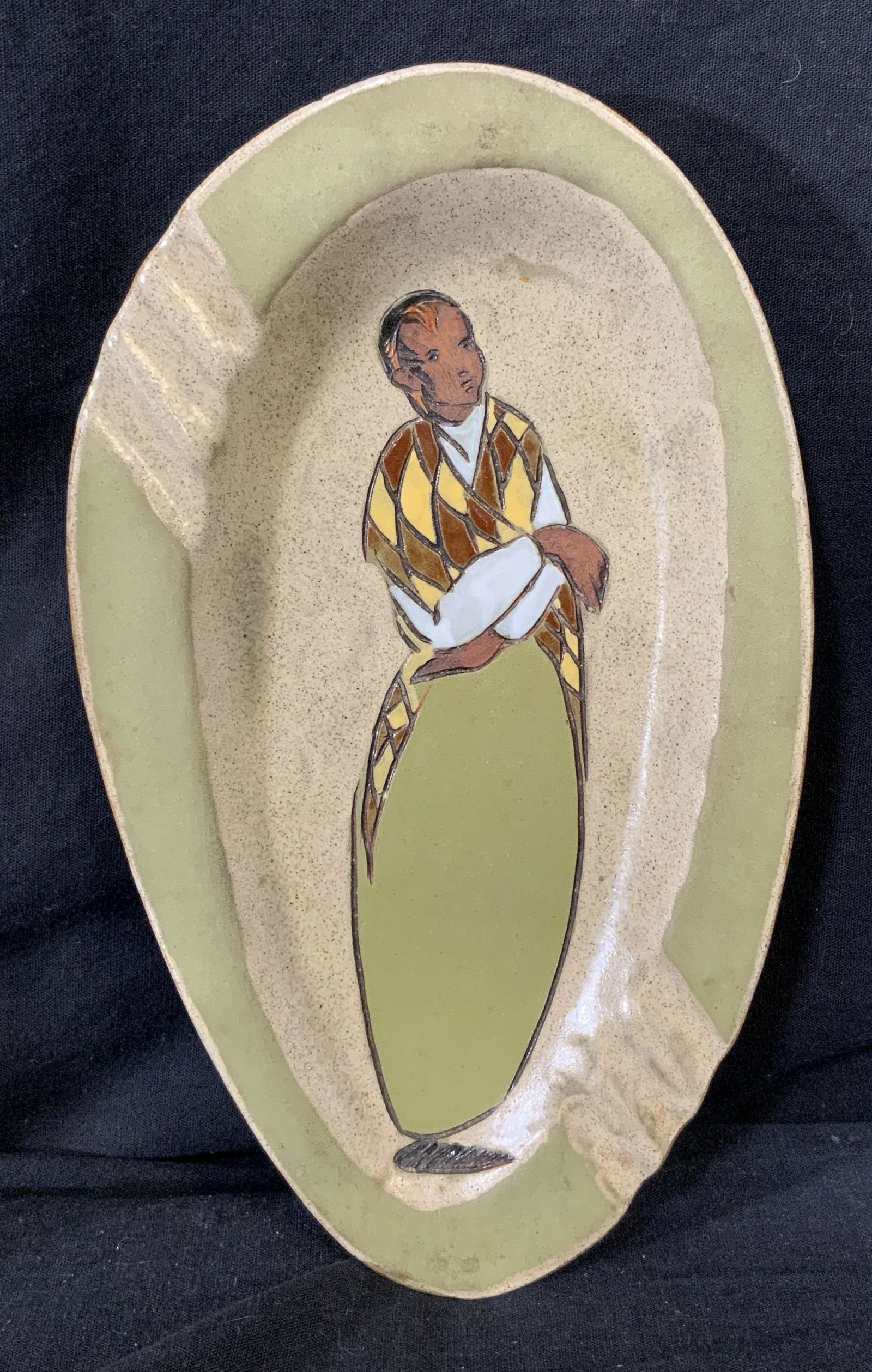 Signed Hand Painted Ceramic Plate (1 of 4)