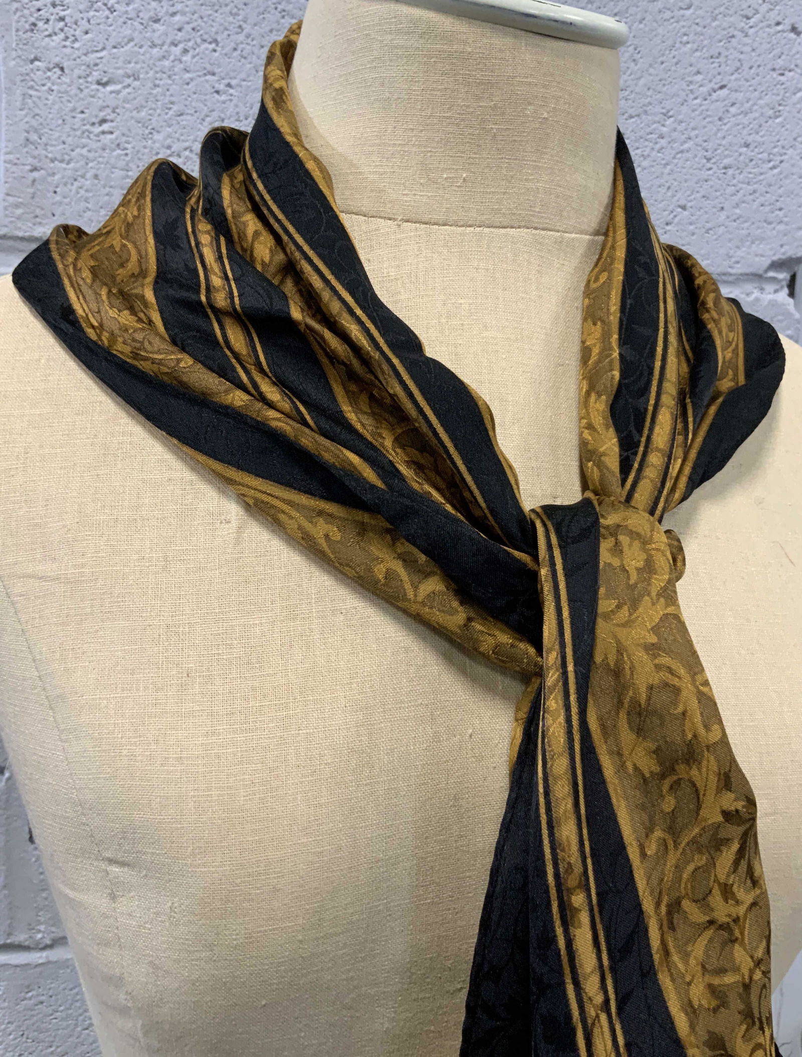 Desco & Club 7, Black & Gold Silk Scarves (1 of 11)