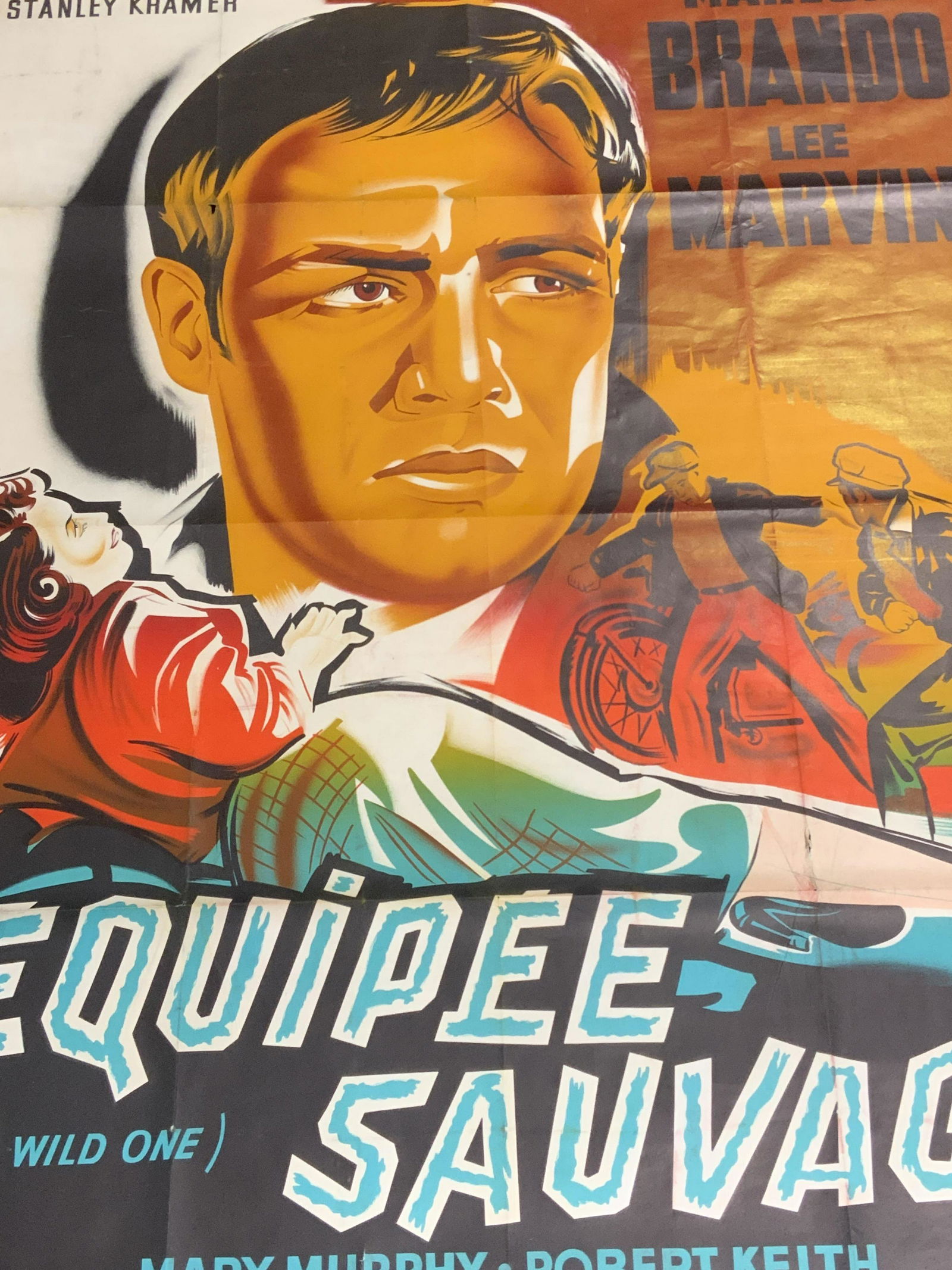 Vntg XL Equipee Sauvage French Film Poster (1 of 5)