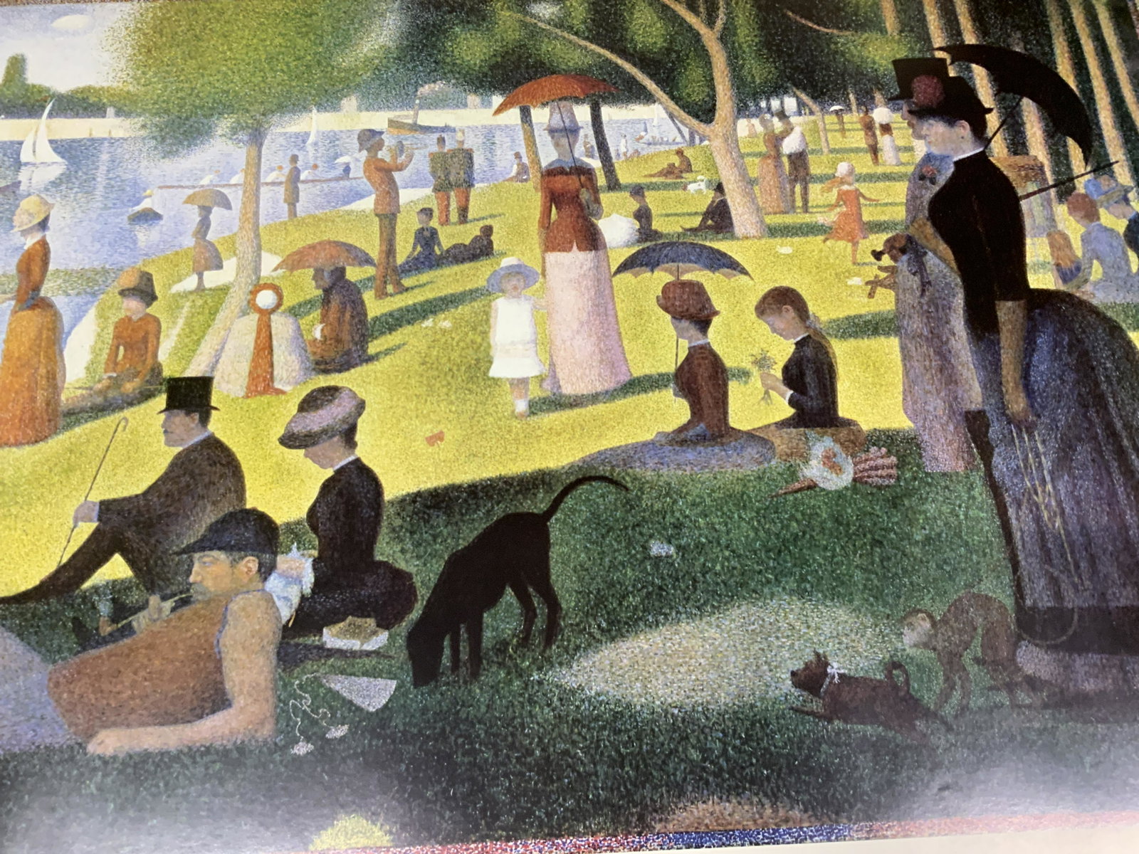 THE ART INST. OF Chicago Seurat HQ Art Print: THE CHICAGO Ins. Of Art Seurat HQ Art Print, measures 36 x 27 1/4 inches, not framed, wear CONSISTENT with age and use. Art, wall art, artwork, home decor, art print. High quality art print, museum pr