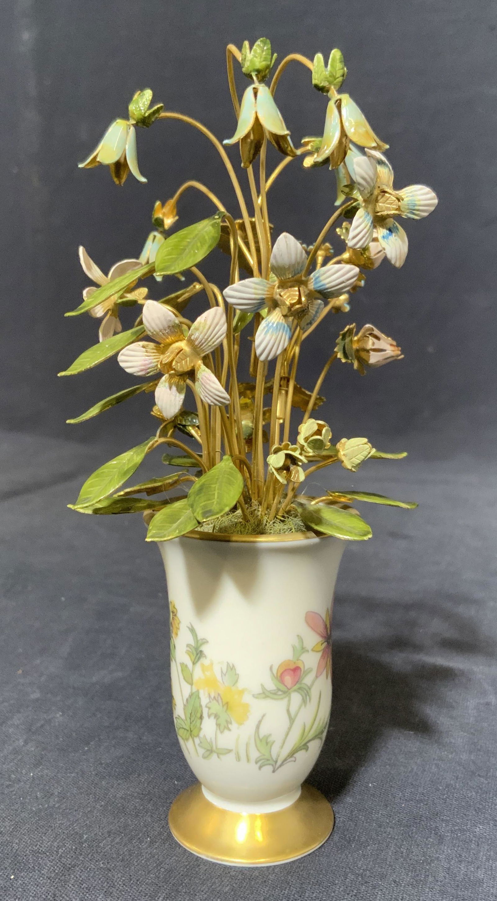 Vintage K&A KRAUTHEIM Enameled Flowers (1 of 6)