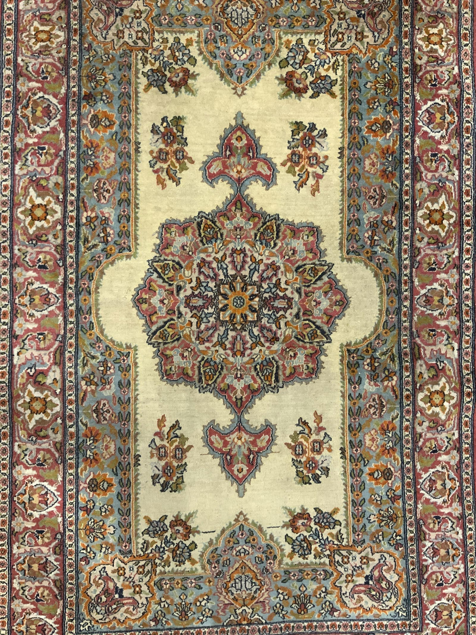 Vintage Oriental Handmade Fringed Wool Rug (1 of 8)