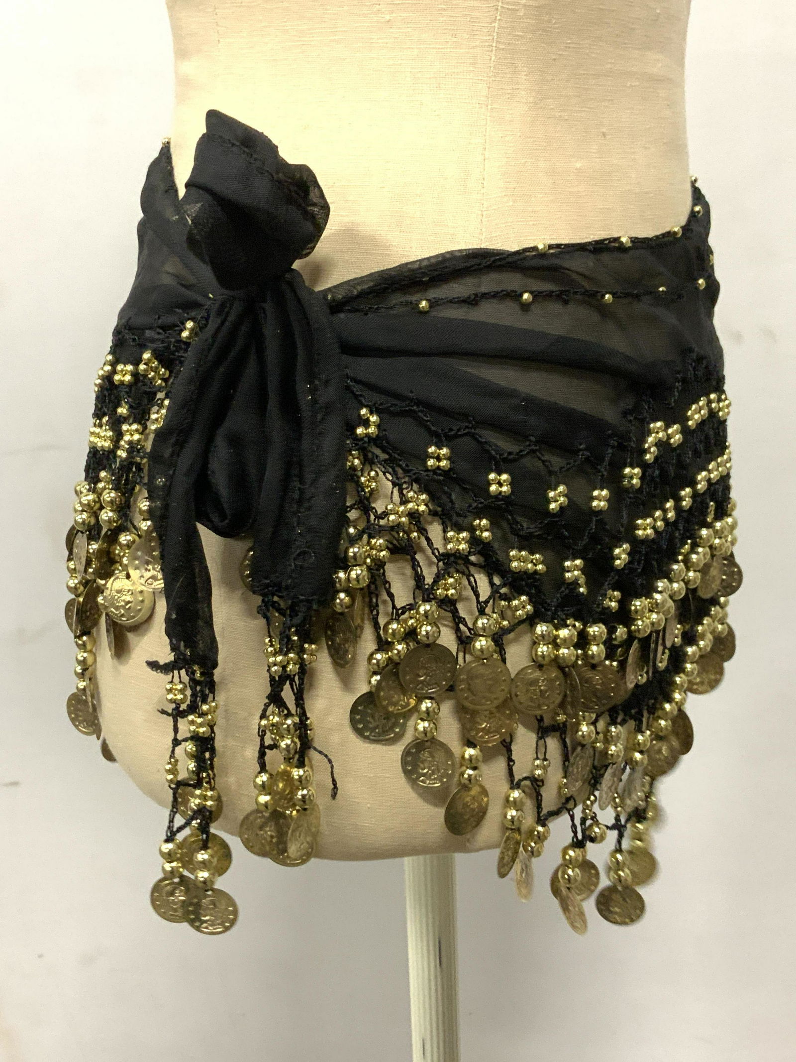 Belly Dancers Coin And Fabric Hip Accessory (1 of 7)