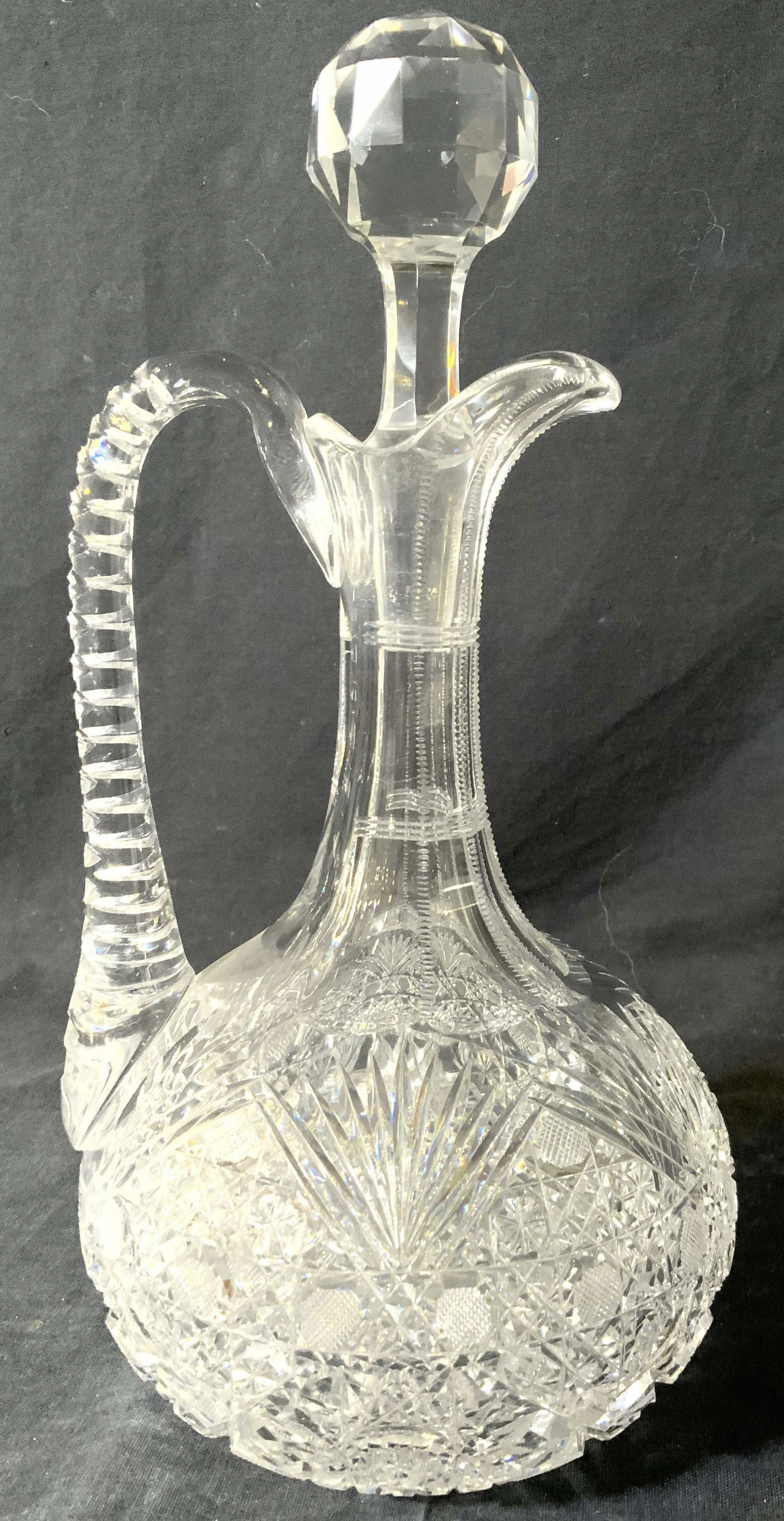 Brilliant Cut Crystal Pitcher W Stopper (1 of 9)