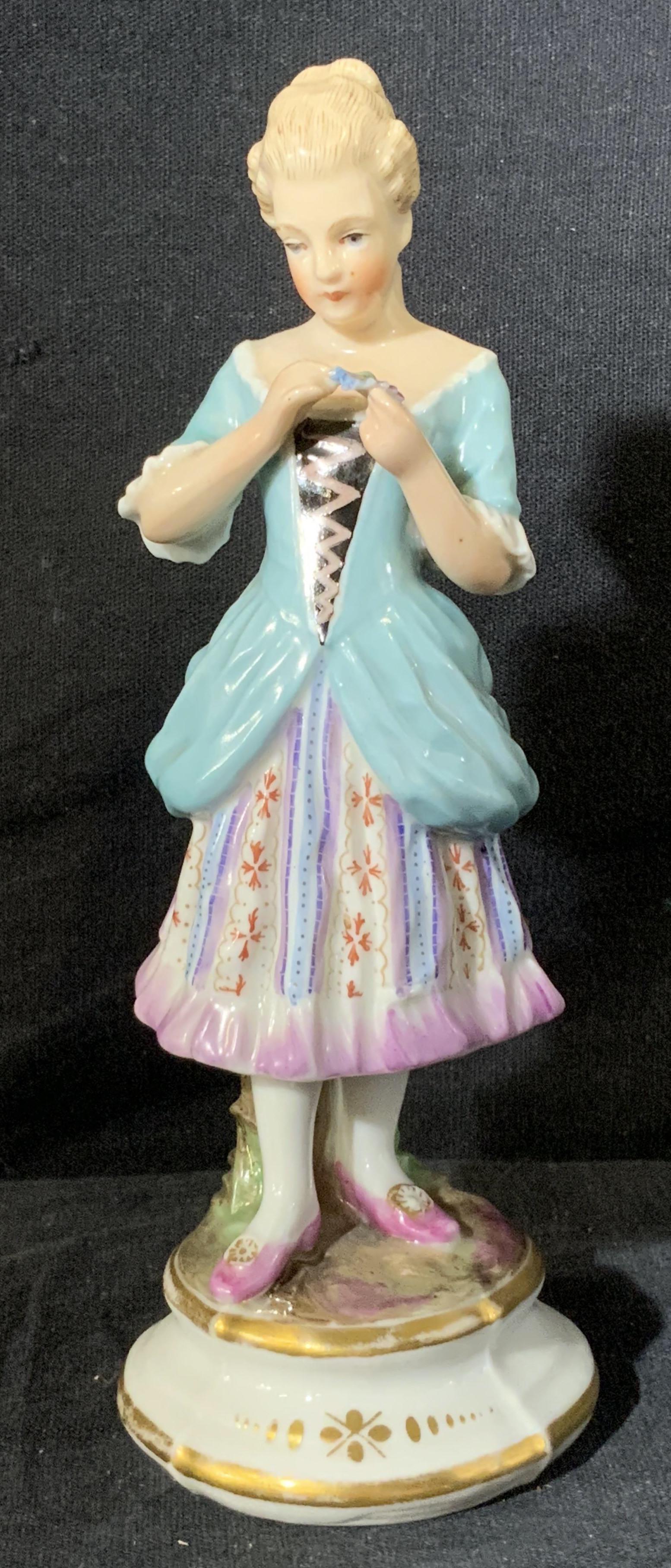 19th Century Standing Woman Figurine (1 of 7)