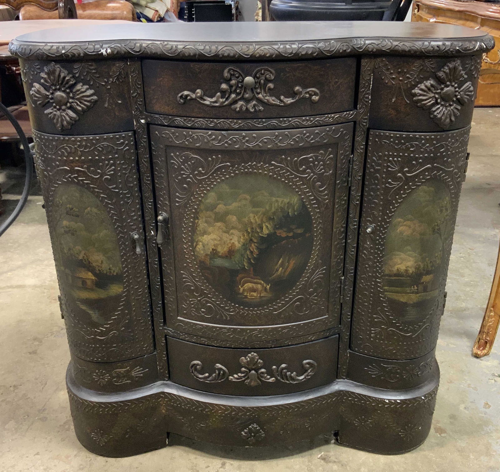 Vntg Victorian Style Cabinet W Drawers (1 of 9)